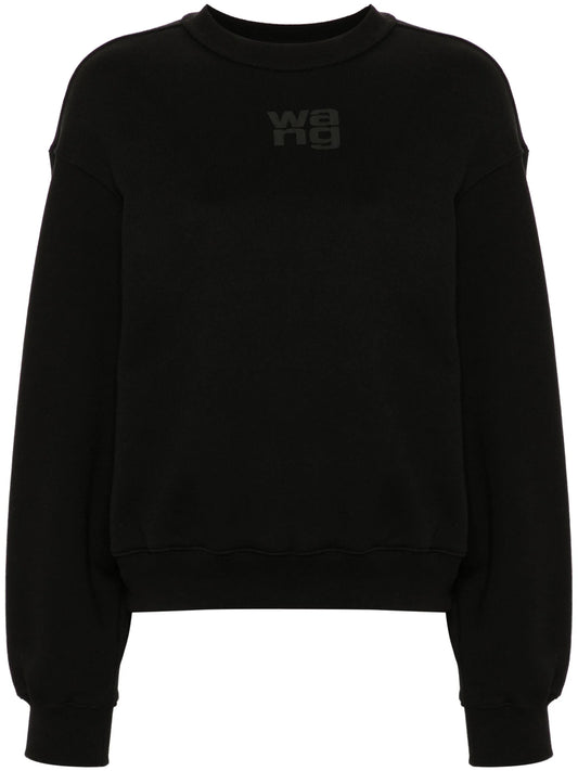 logo-embossed cotton sweatshirt