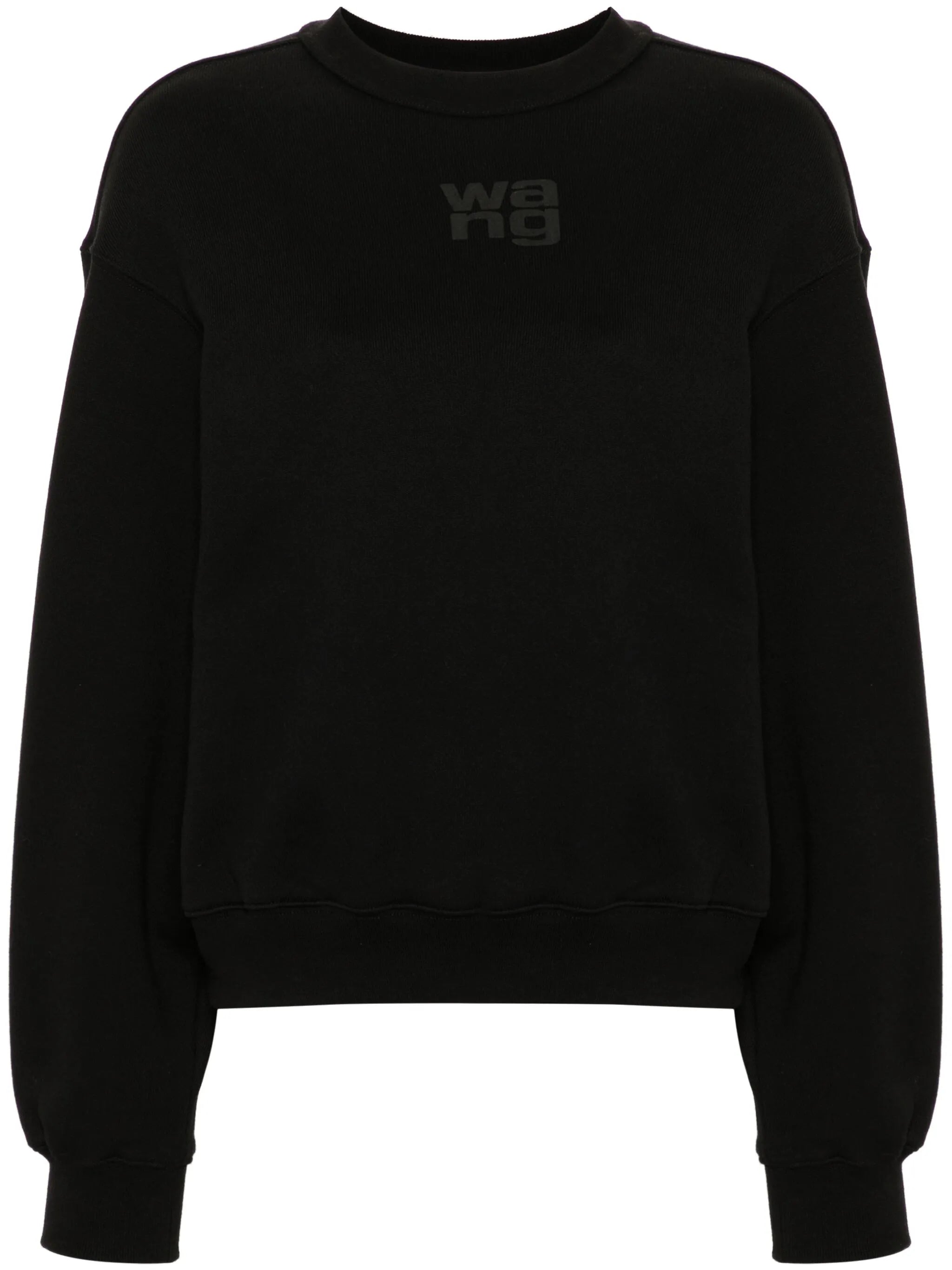 essential terry crew sweatshirt with puff paint logo
