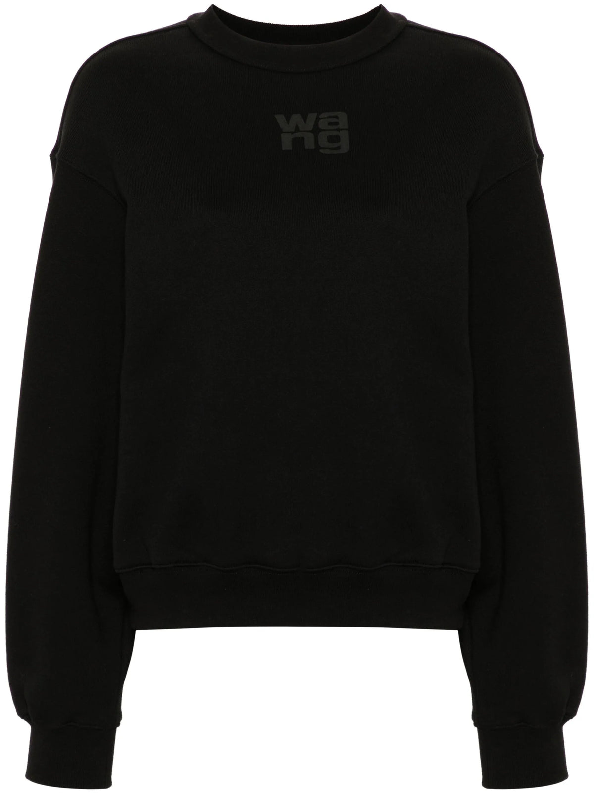 essential terry crew sweatshirt with puff paint logo