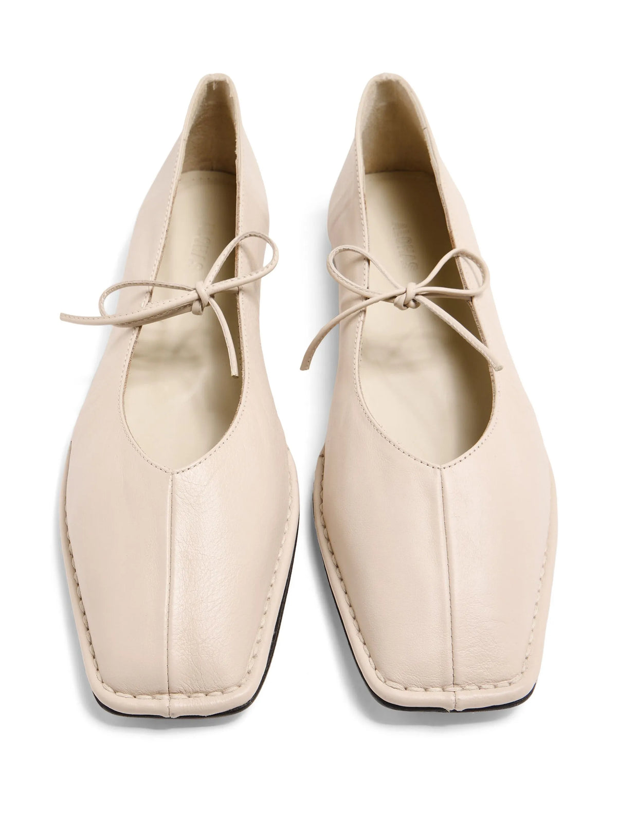 Sway cream leather ballet flats