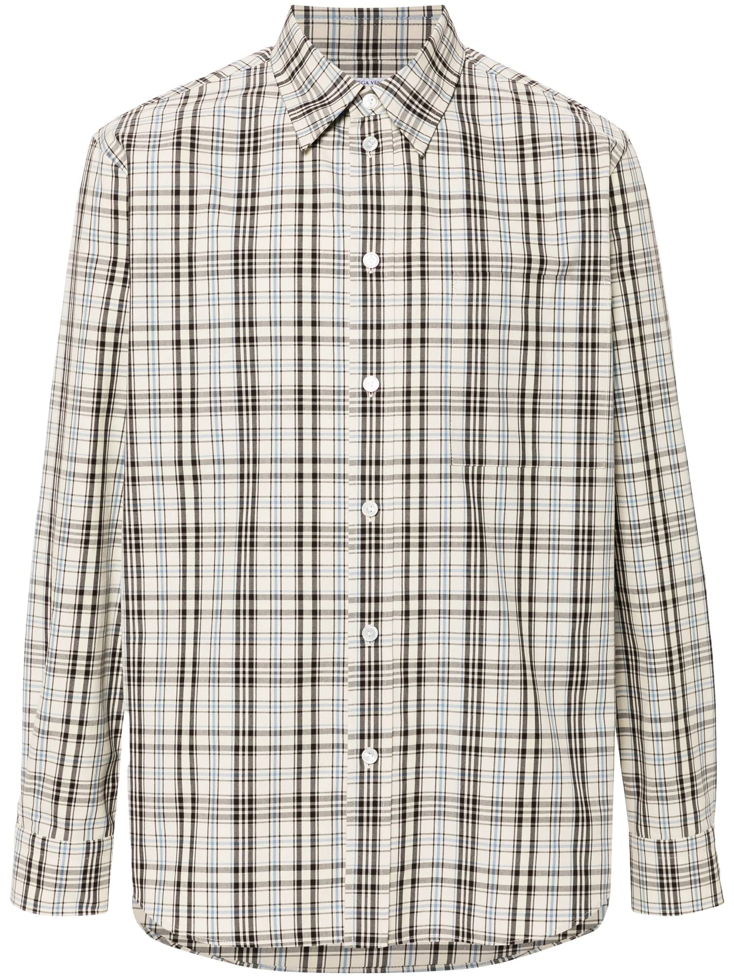 plaid-check cotton shirt