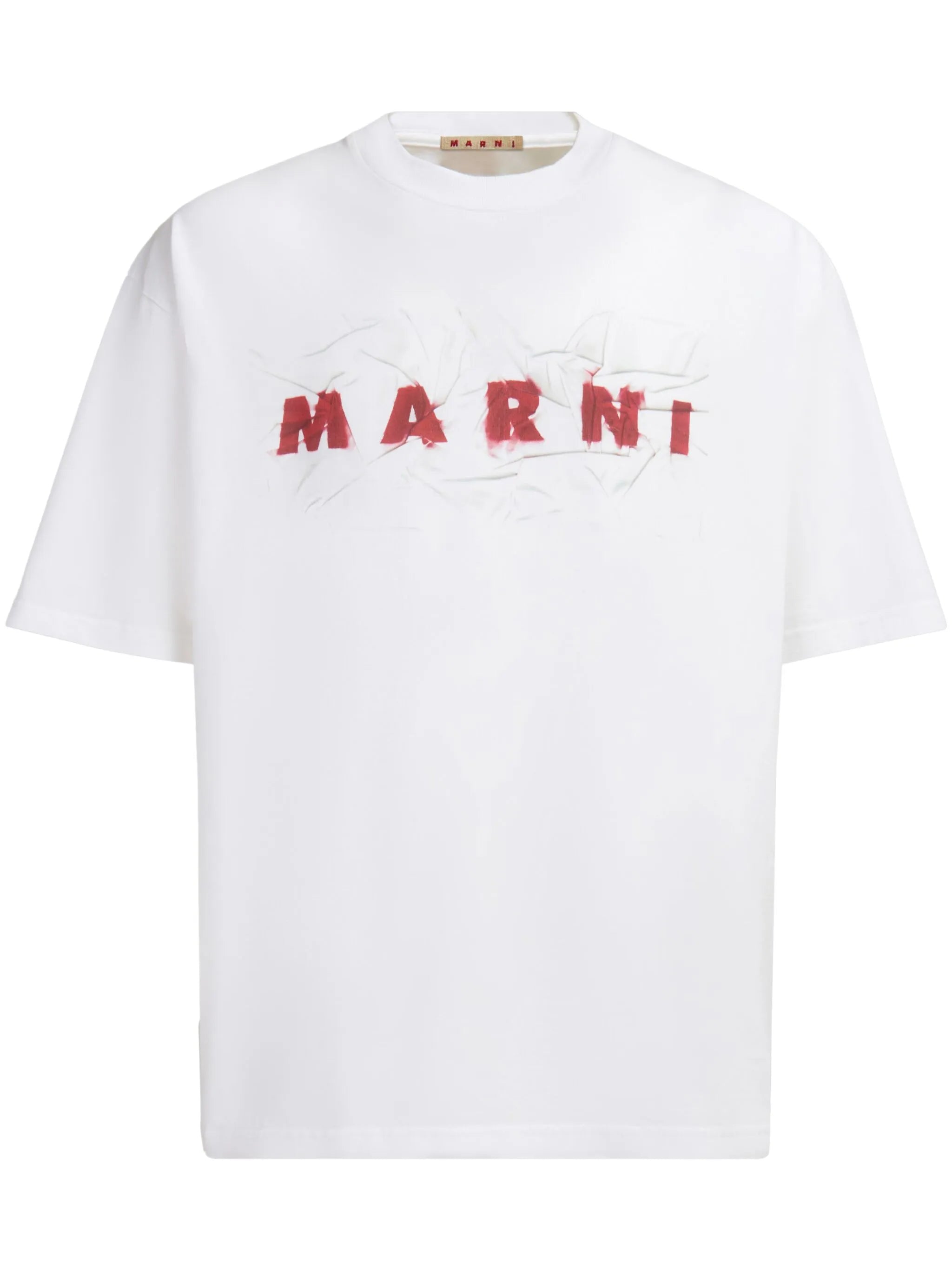 wrinkled-logo short-sleeve T-shirt