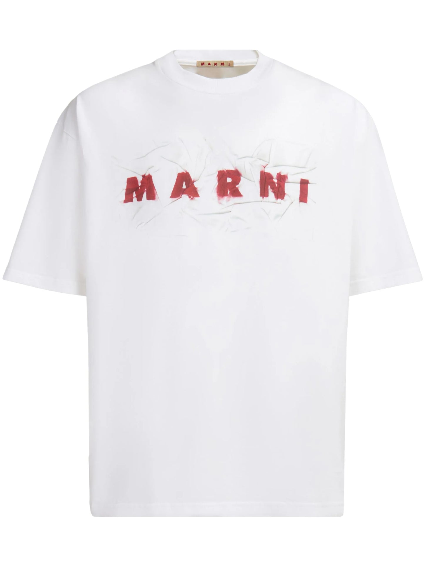 wrinkled-logo short-sleeve T-shirt