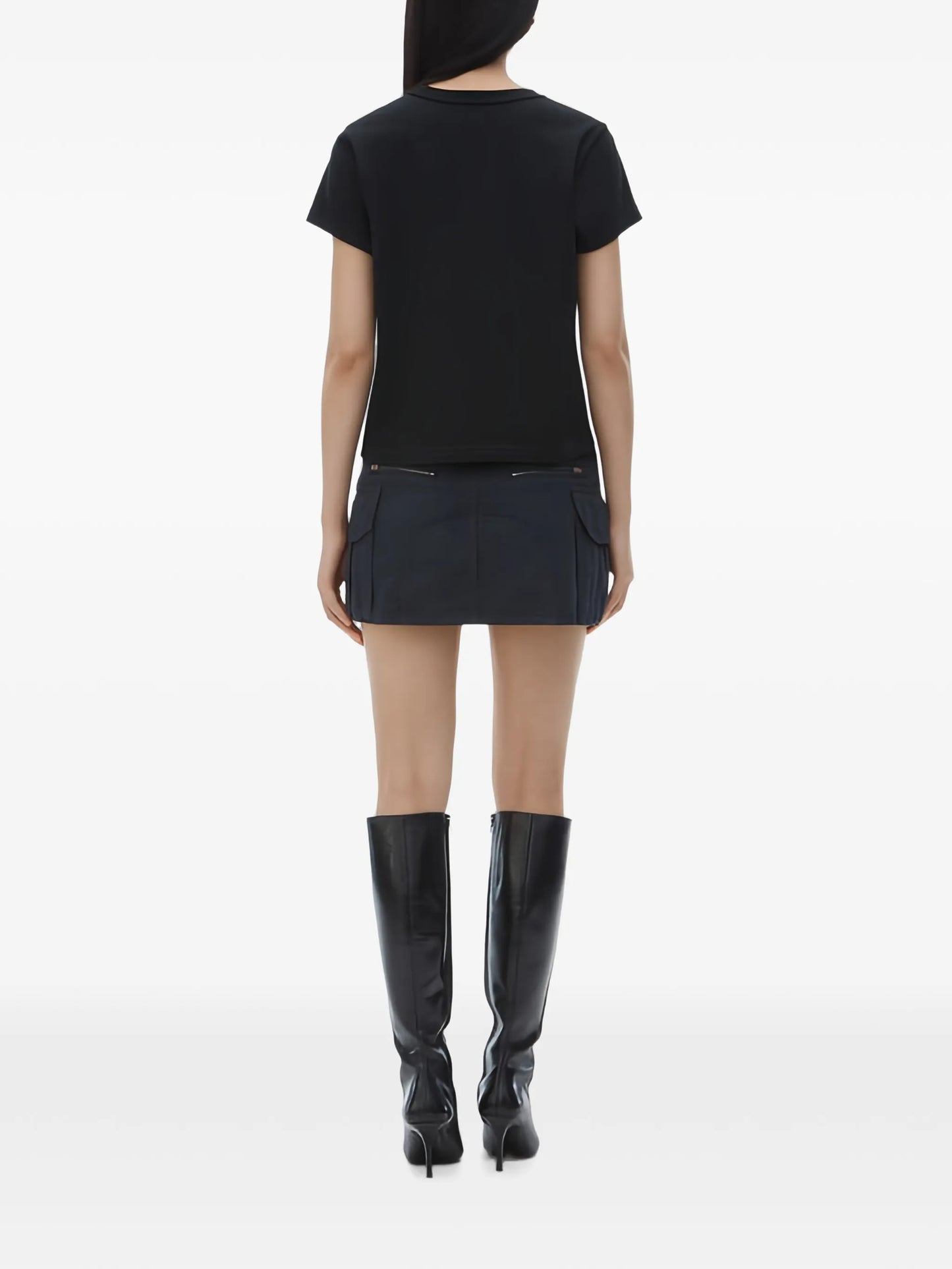 puff logo shrunken tee in cotton jersey