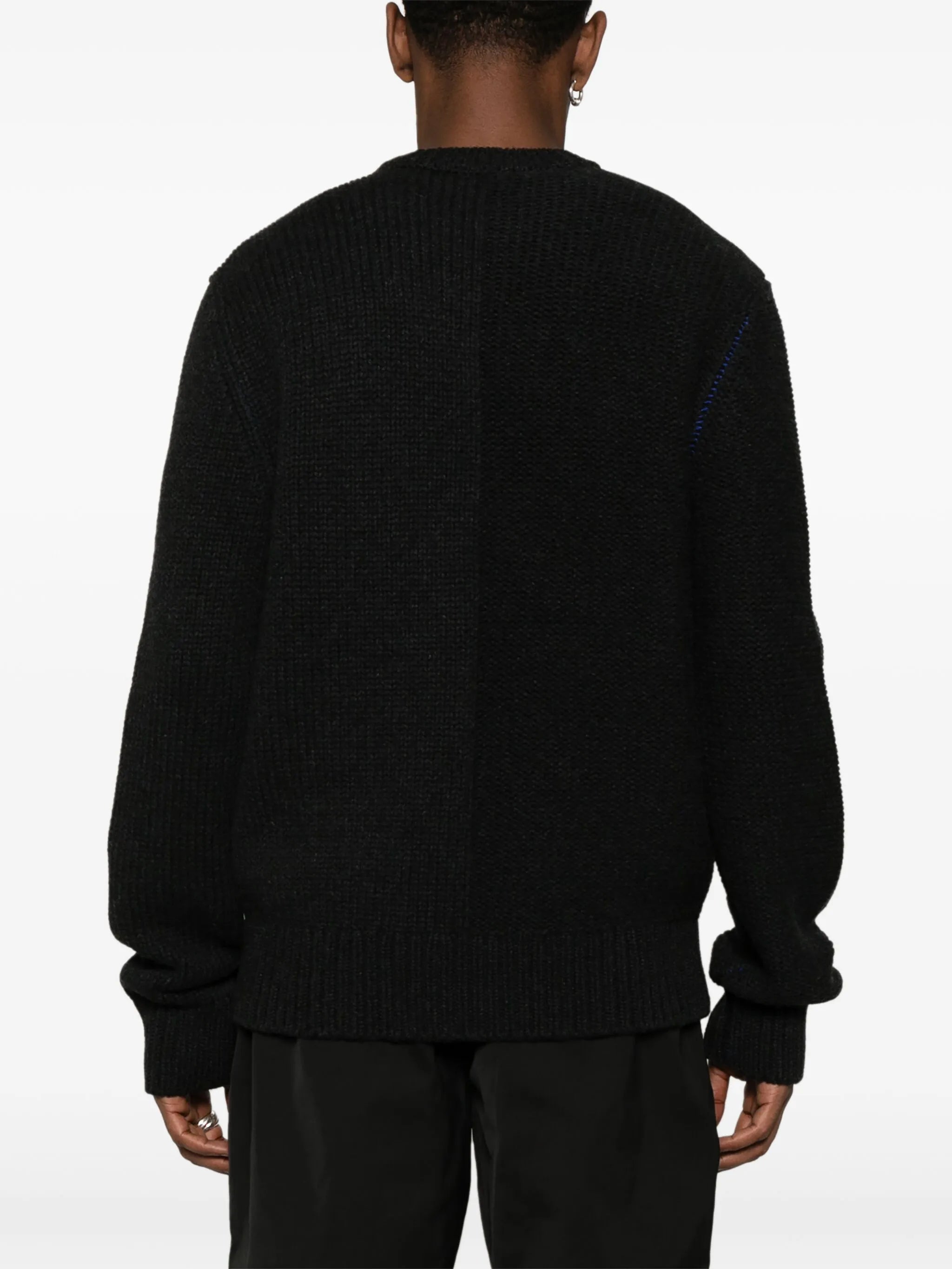 logo-jacquard cashmere jumper