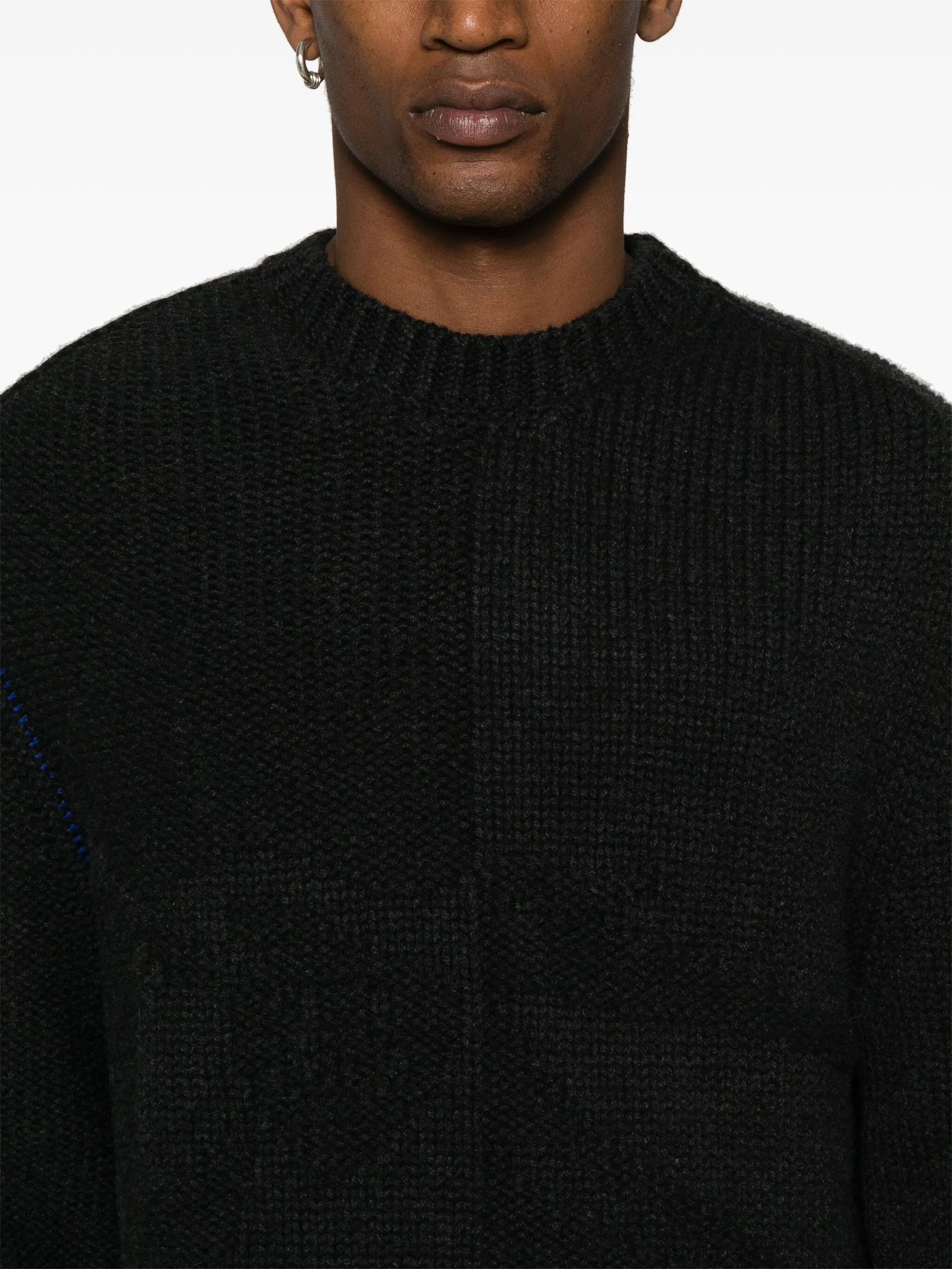 logo-jacquard cashmere jumper