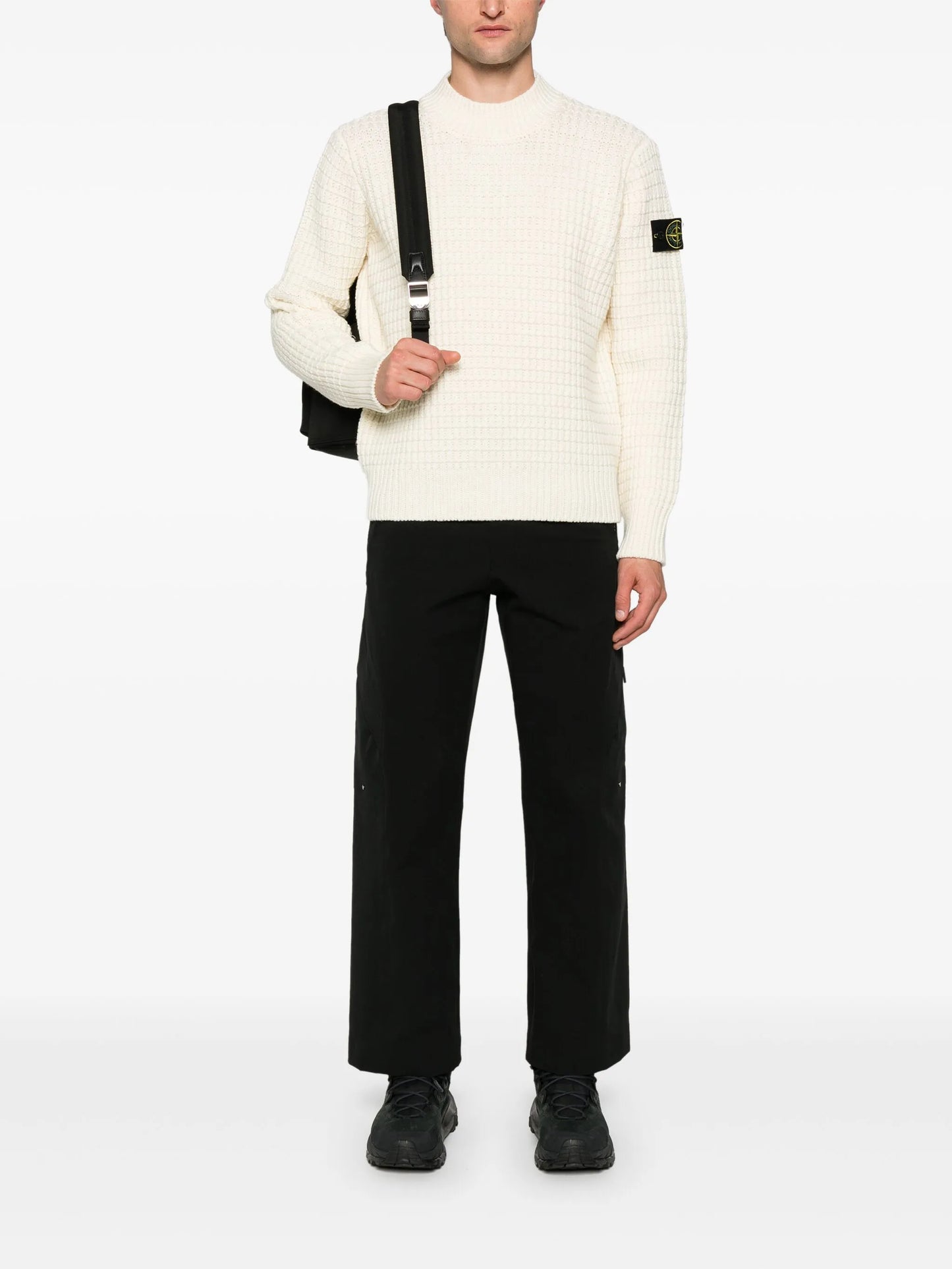Compass-badge 3D-knit jumper