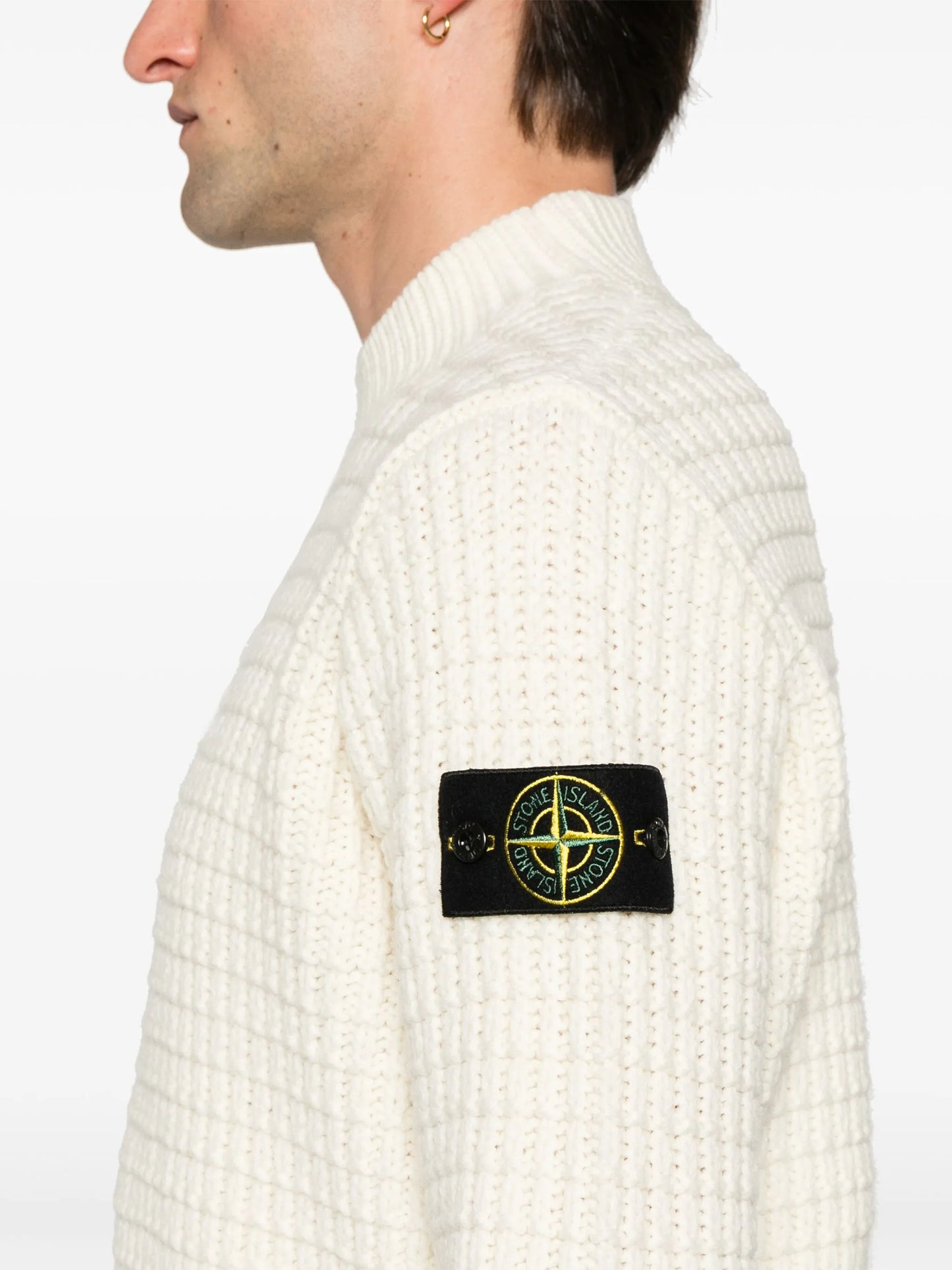 Compass-badge 3D-knit jumper