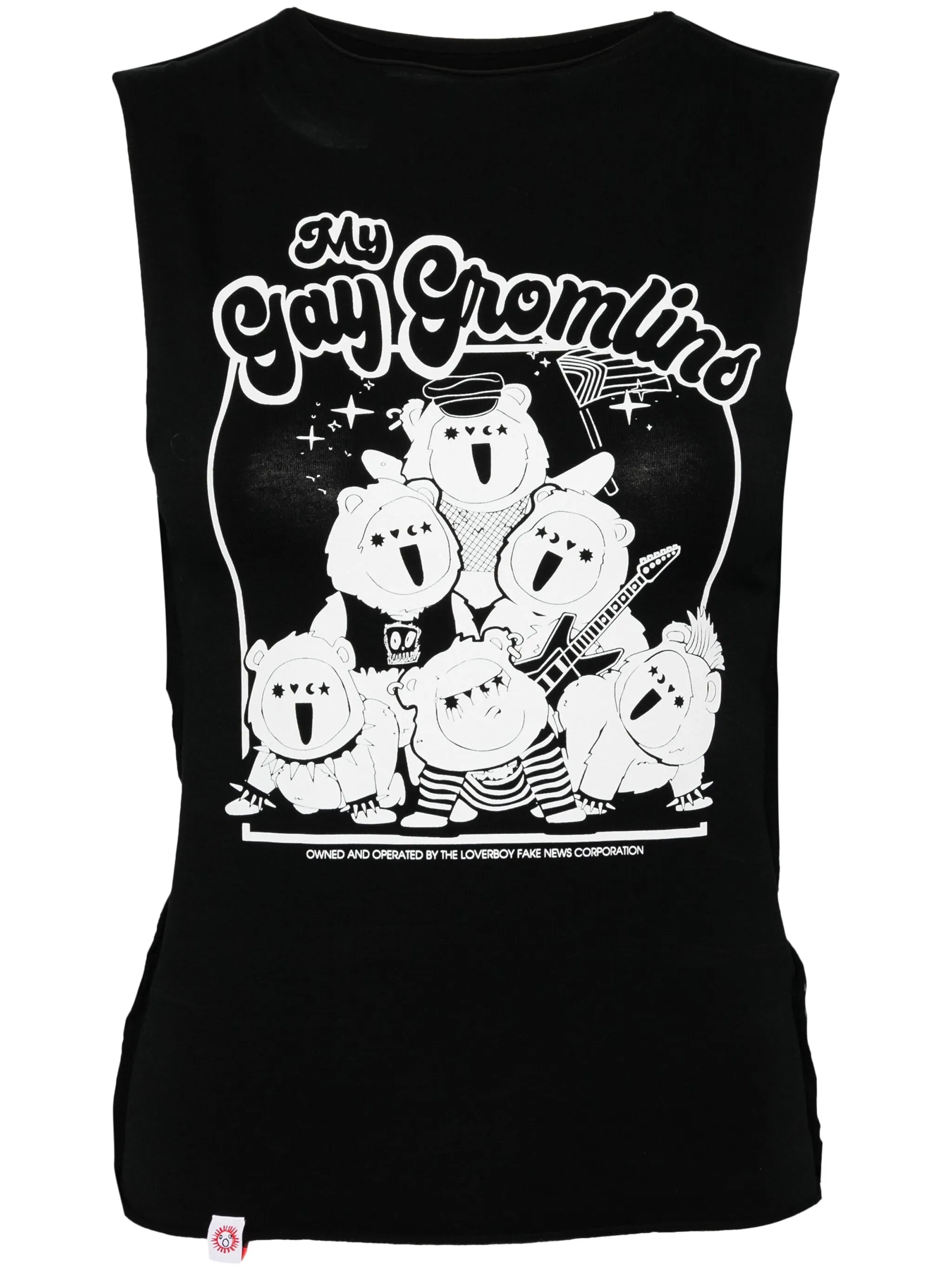 graphic-print tank top