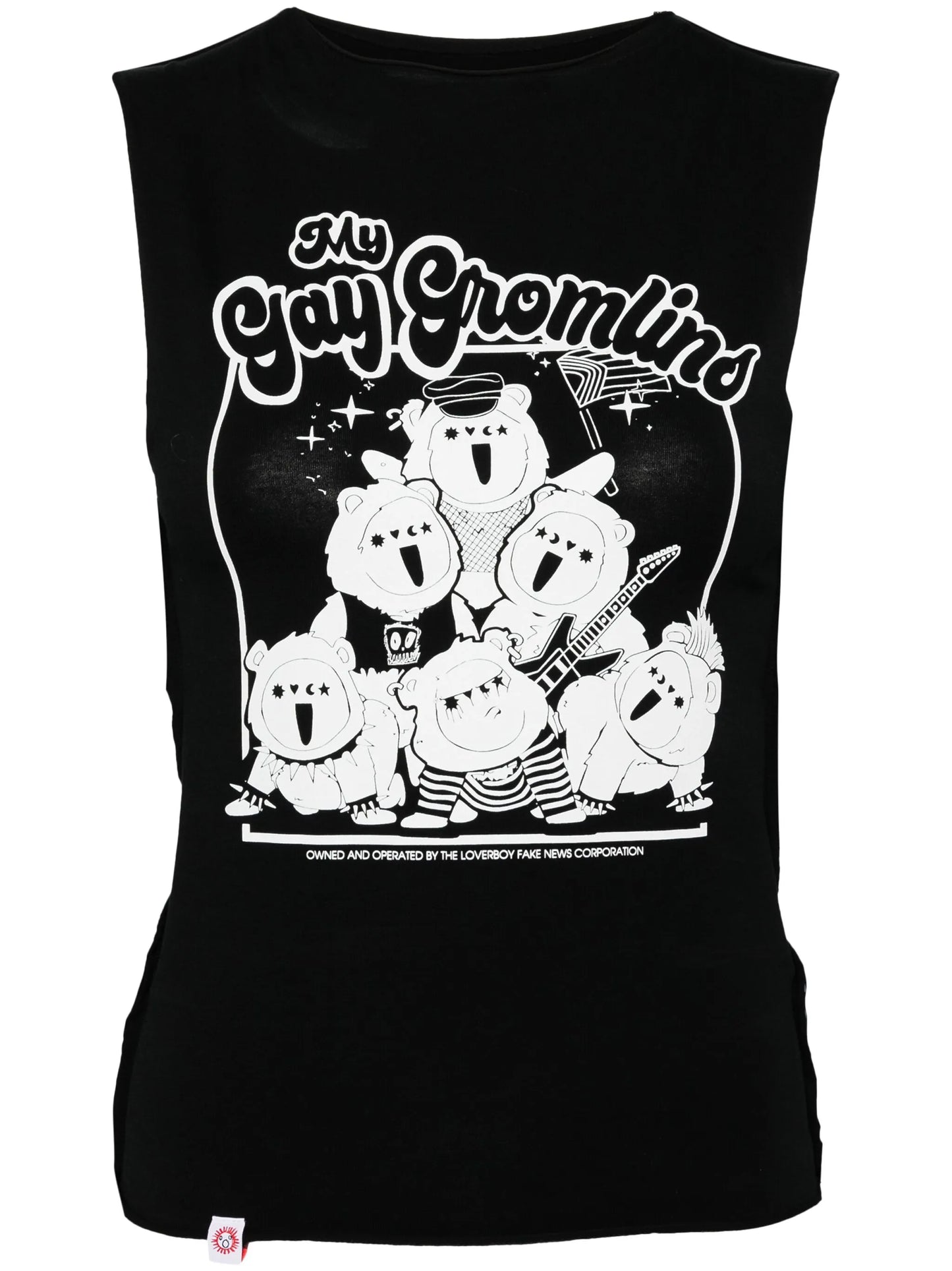 graphic-print tank top