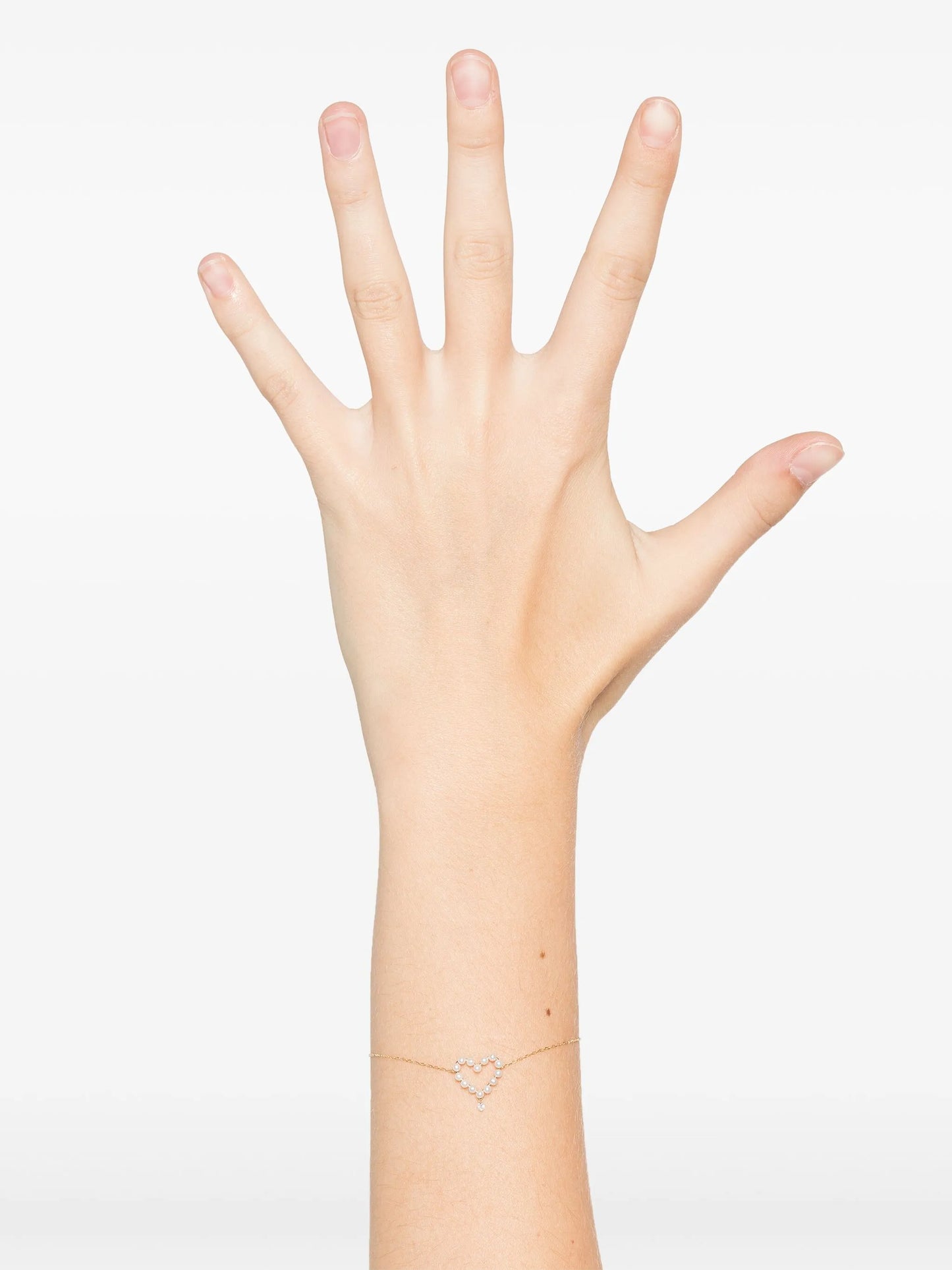 18kt yellow gold Aphrodite diamond and pearl bracelet