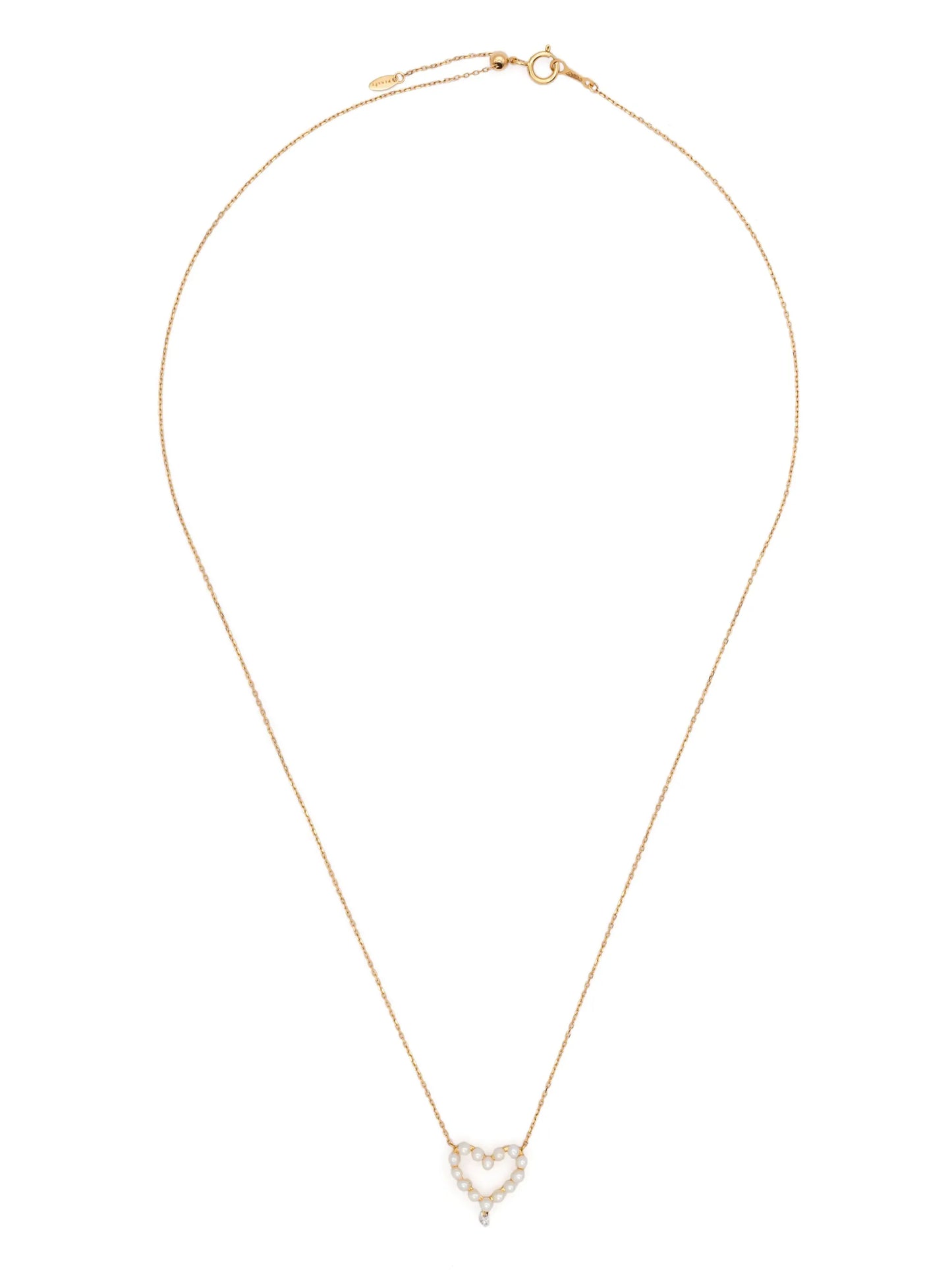 18kt yellow gold Aphrodite diamond and pearl necklace