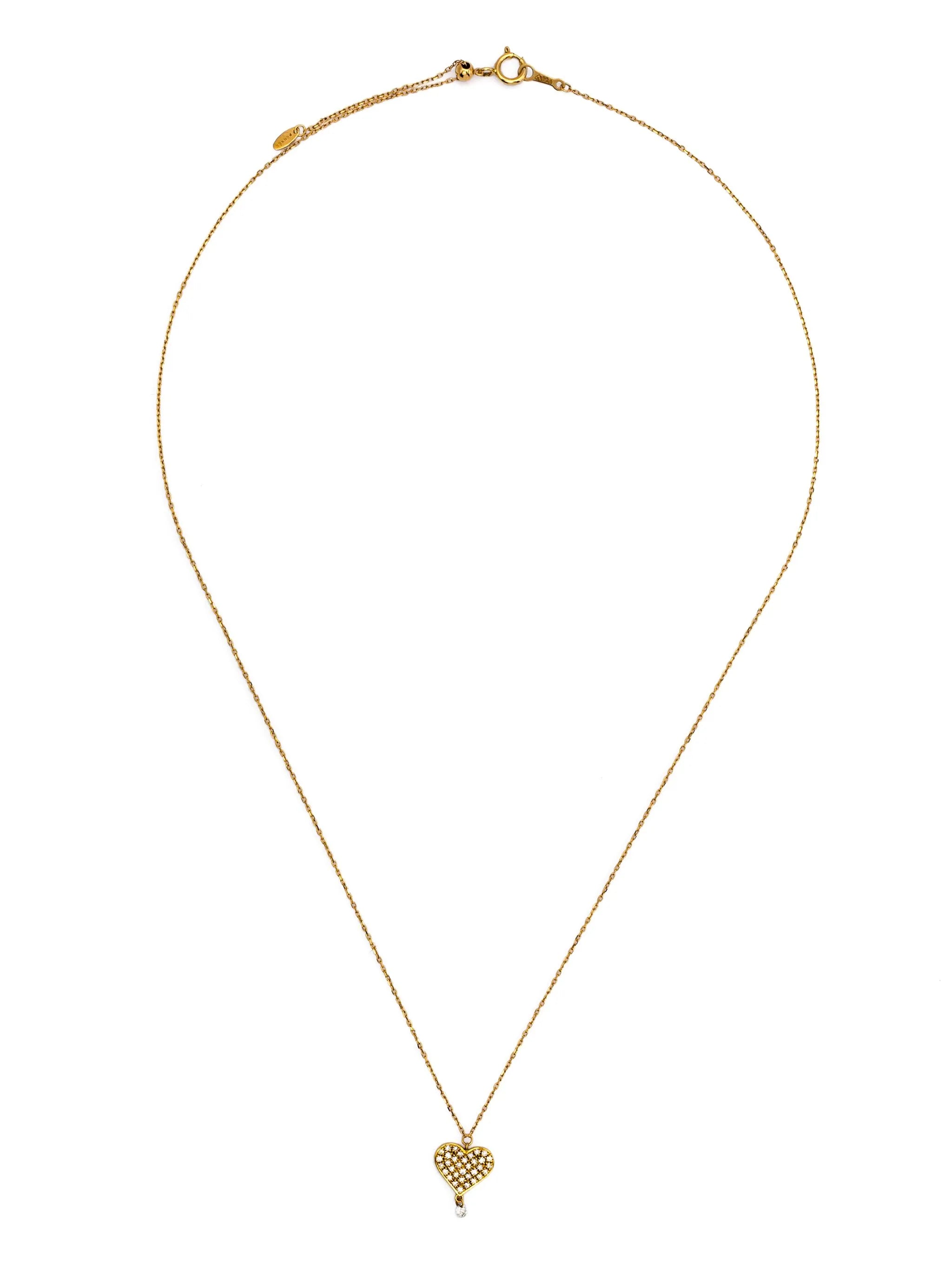 18kt yellow gold diamond necklace