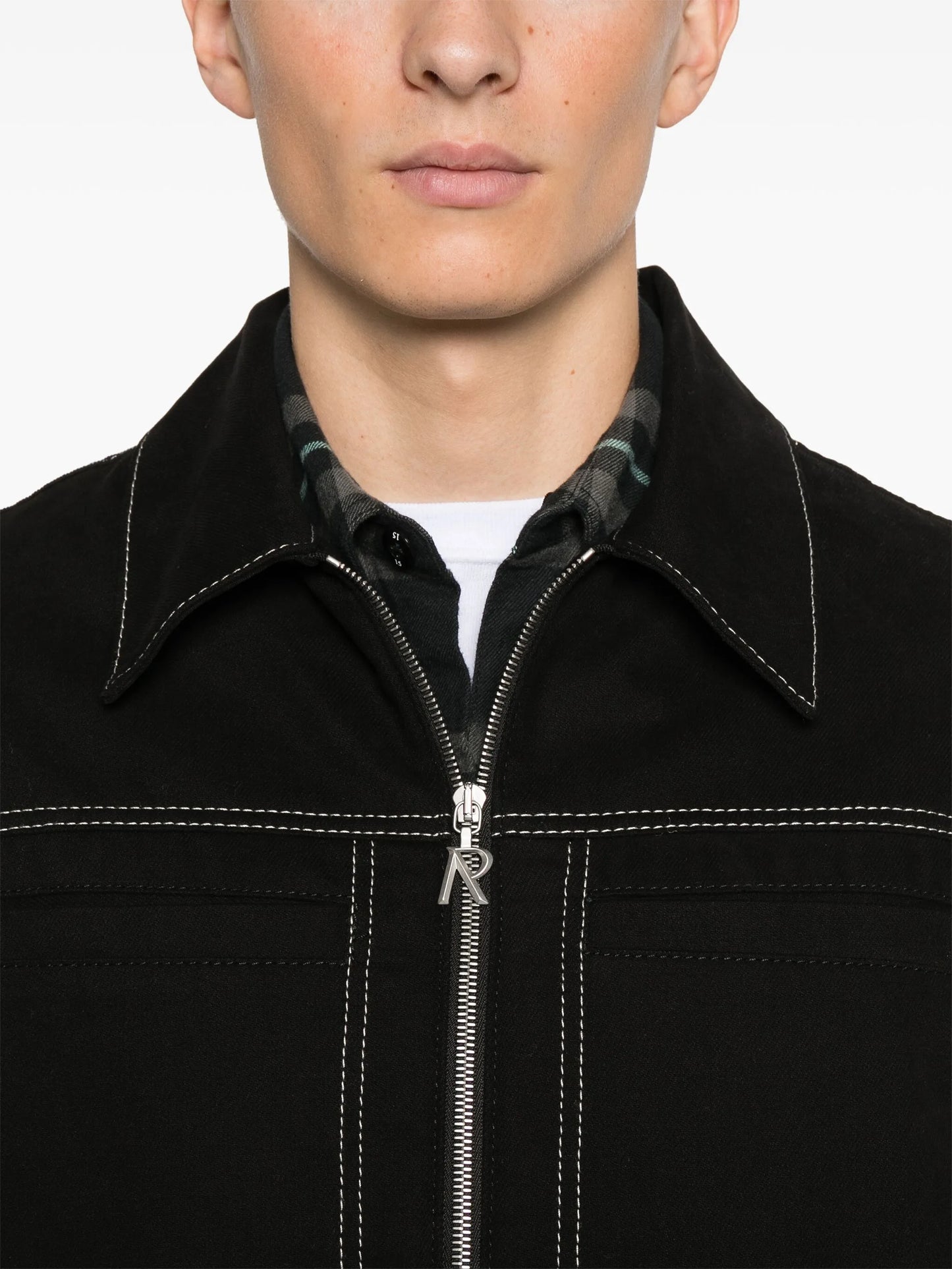 contrast-stitch jacket