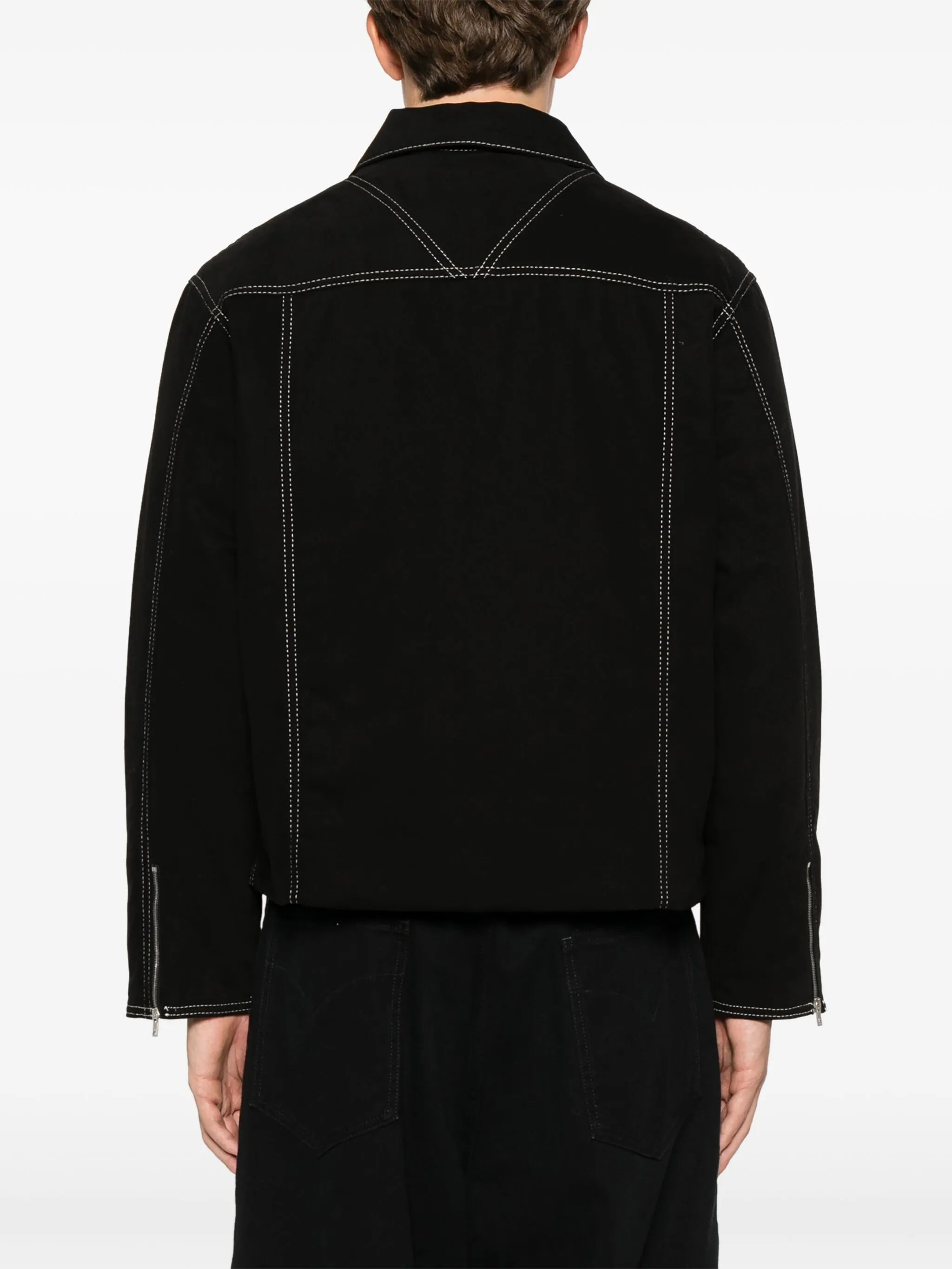 contrast-stitch jacket