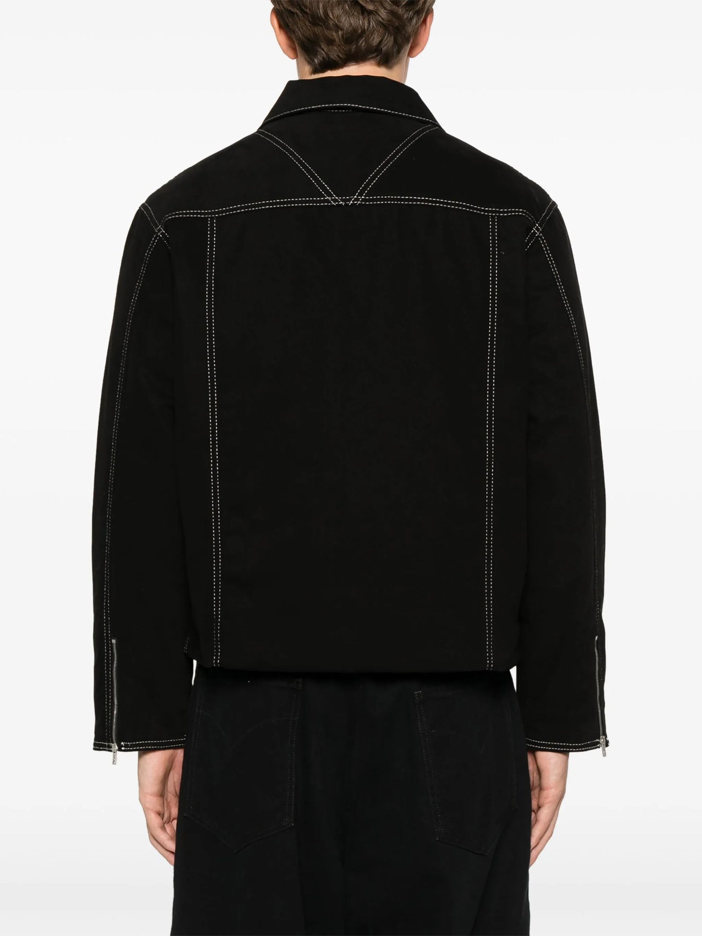 contrast-stitch jacket