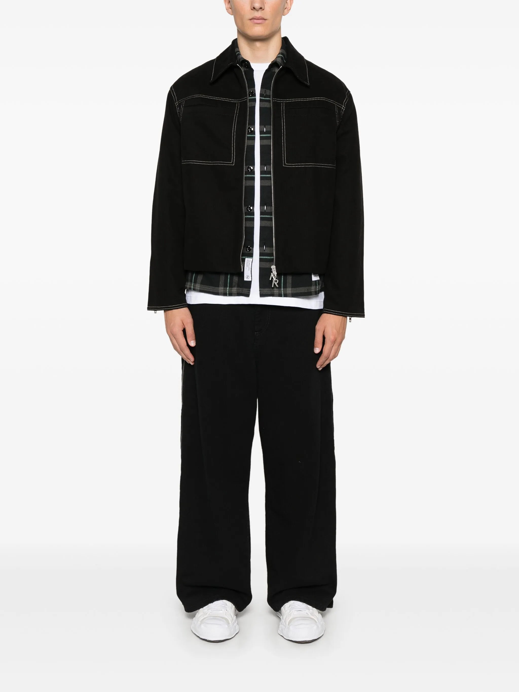 contrast-stitch jacket
