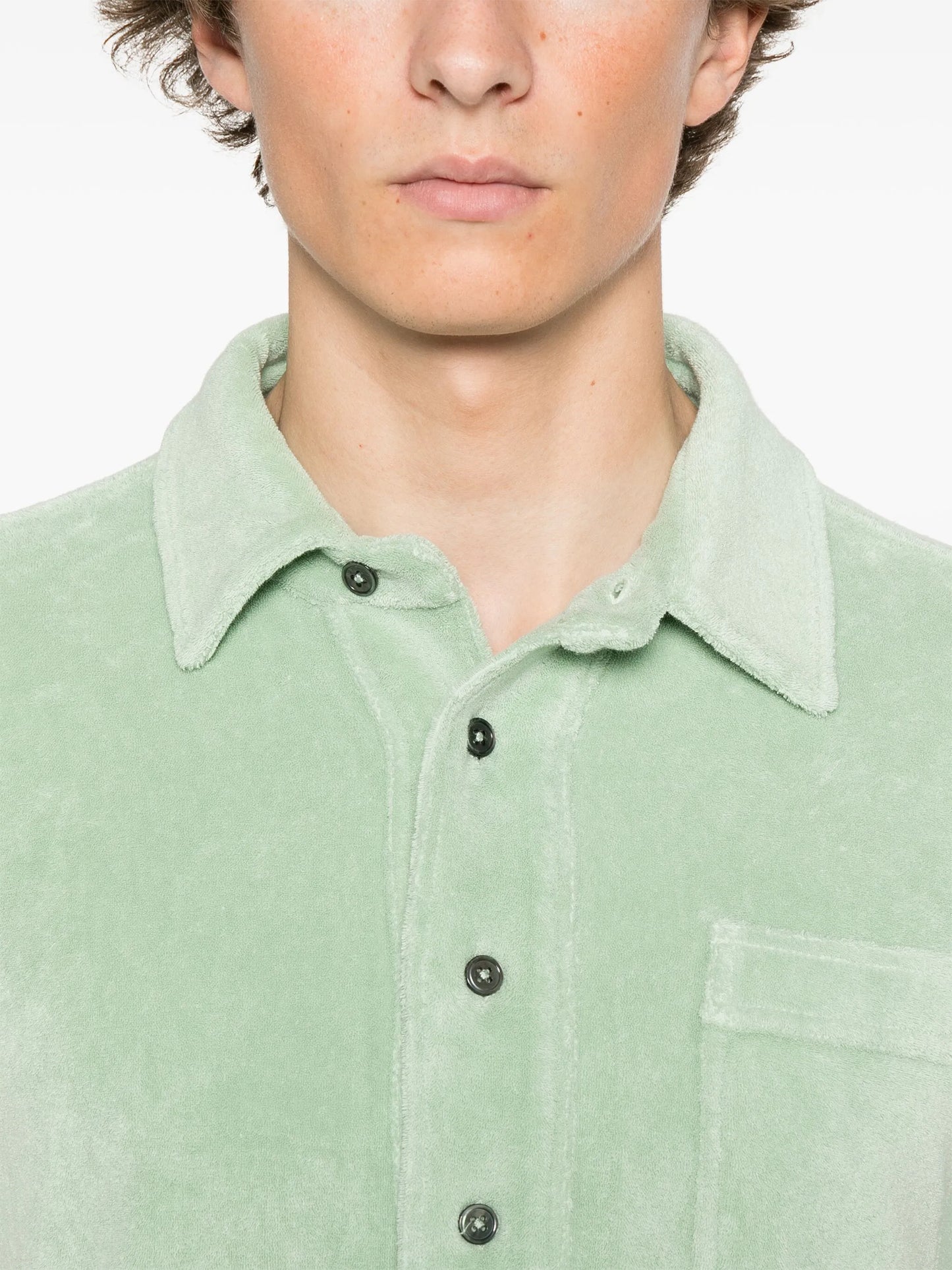 towelling short-sleeve polo shirt