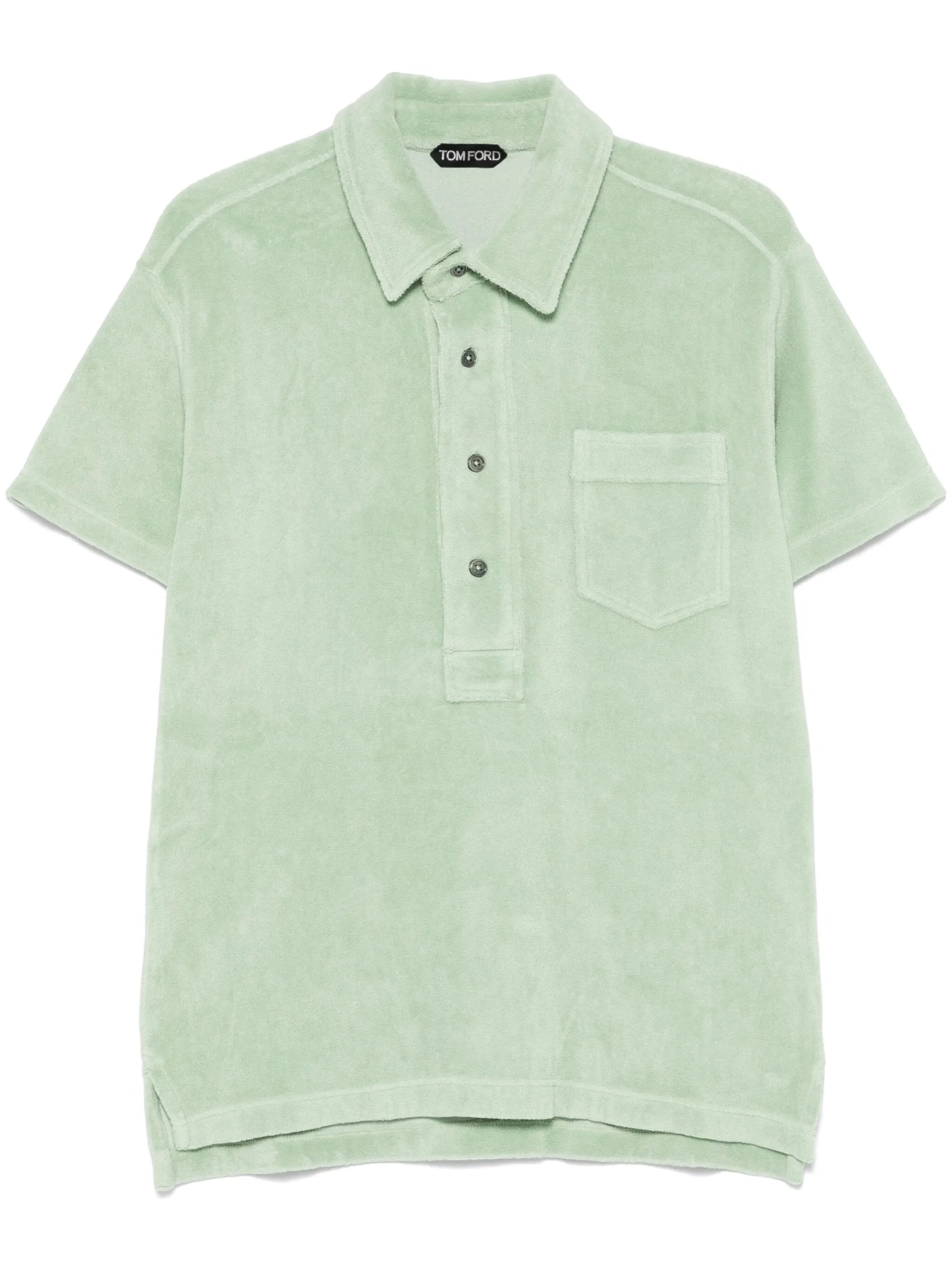 towelling short-sleeve polo shirt