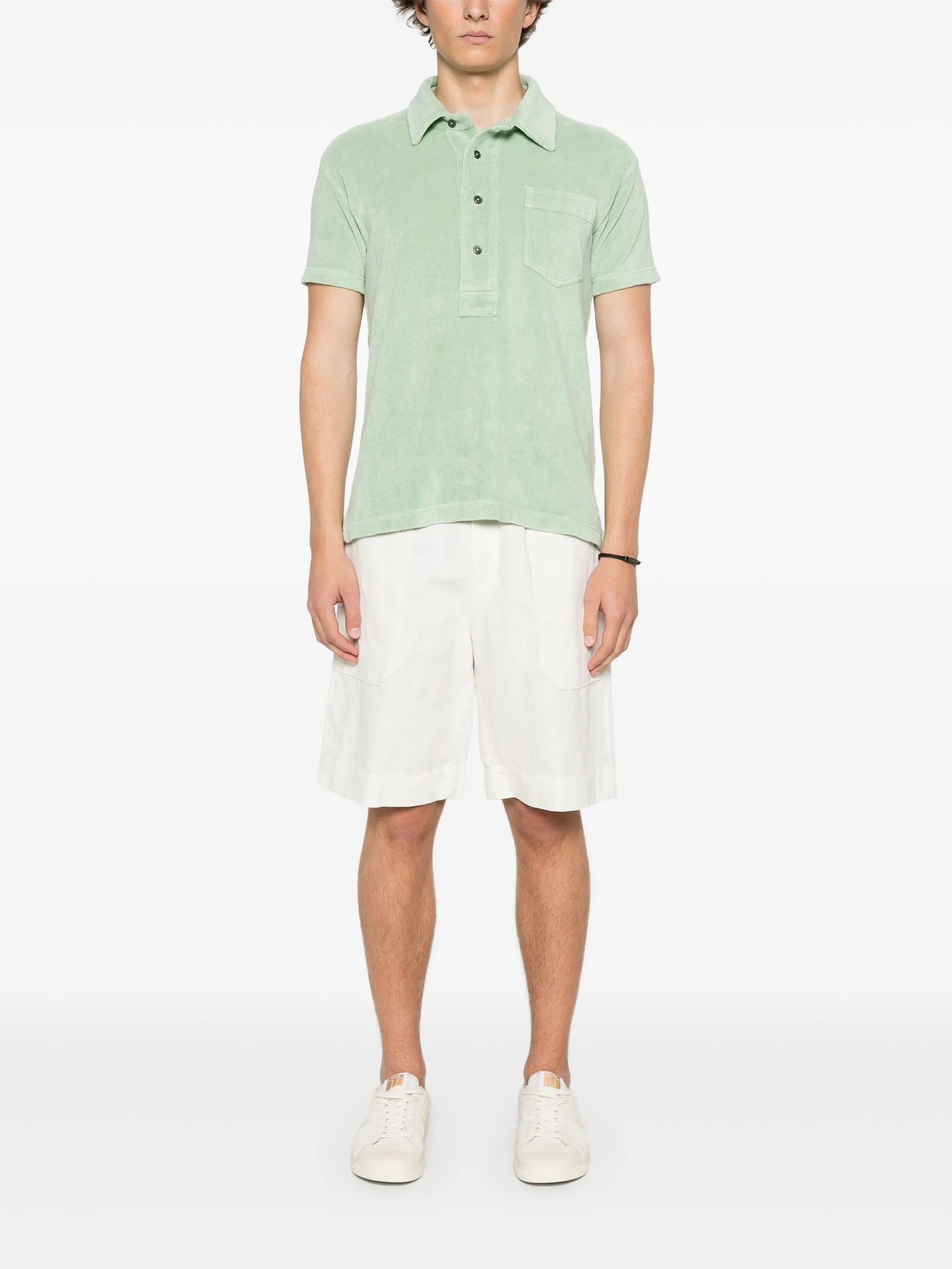 towelling short-sleeve polo shirt