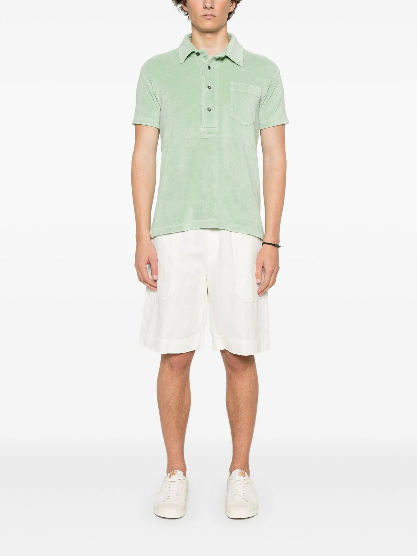 towelling short-sleeve polo shirt