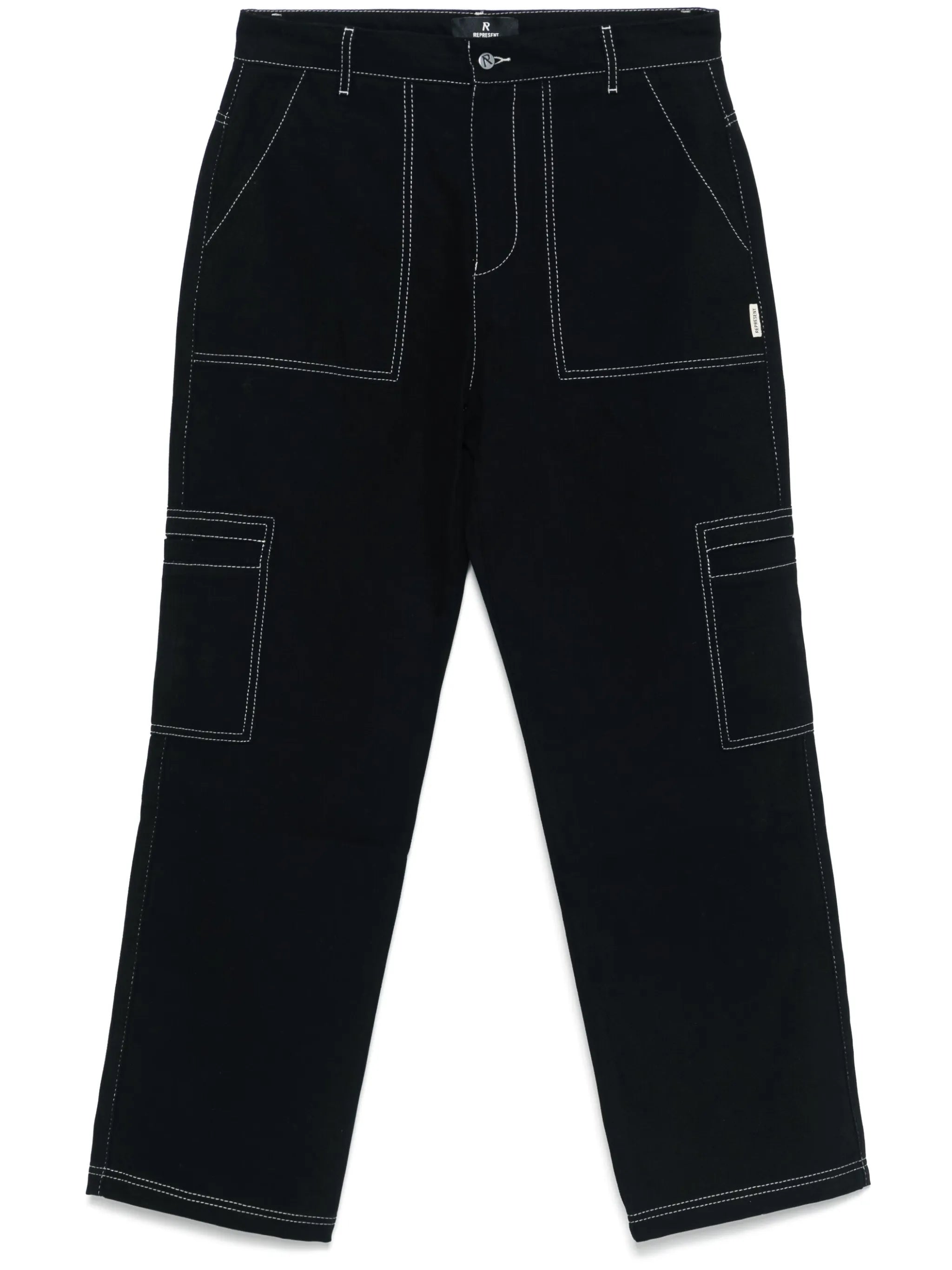 contrast-stitching trousers