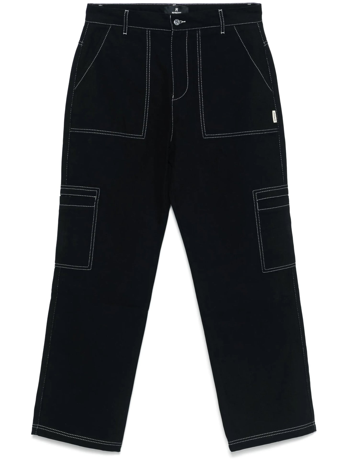 contrast-stitching trousers