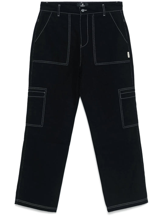contrast-stitching trousers