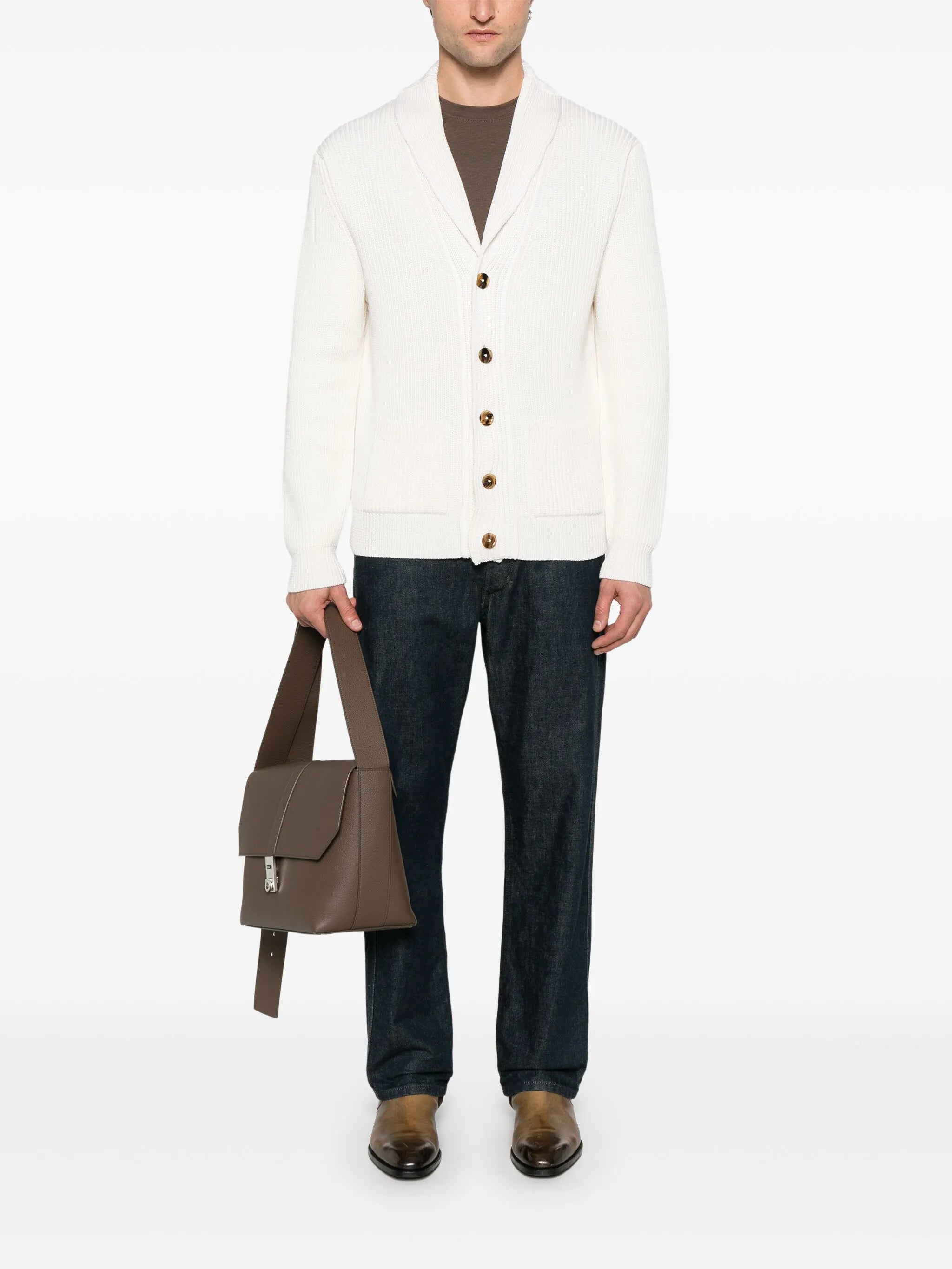 shawl-lapels cardigan
