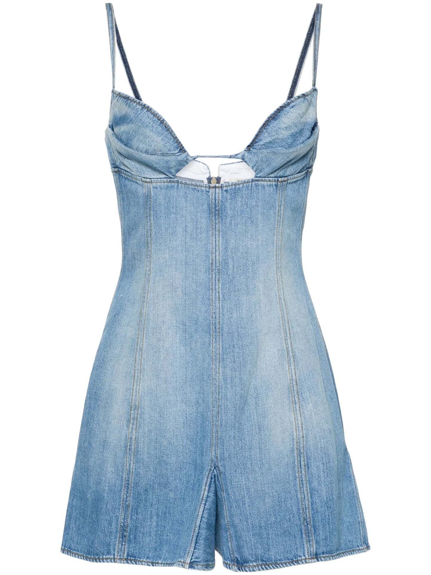 godet-design denim mini dress