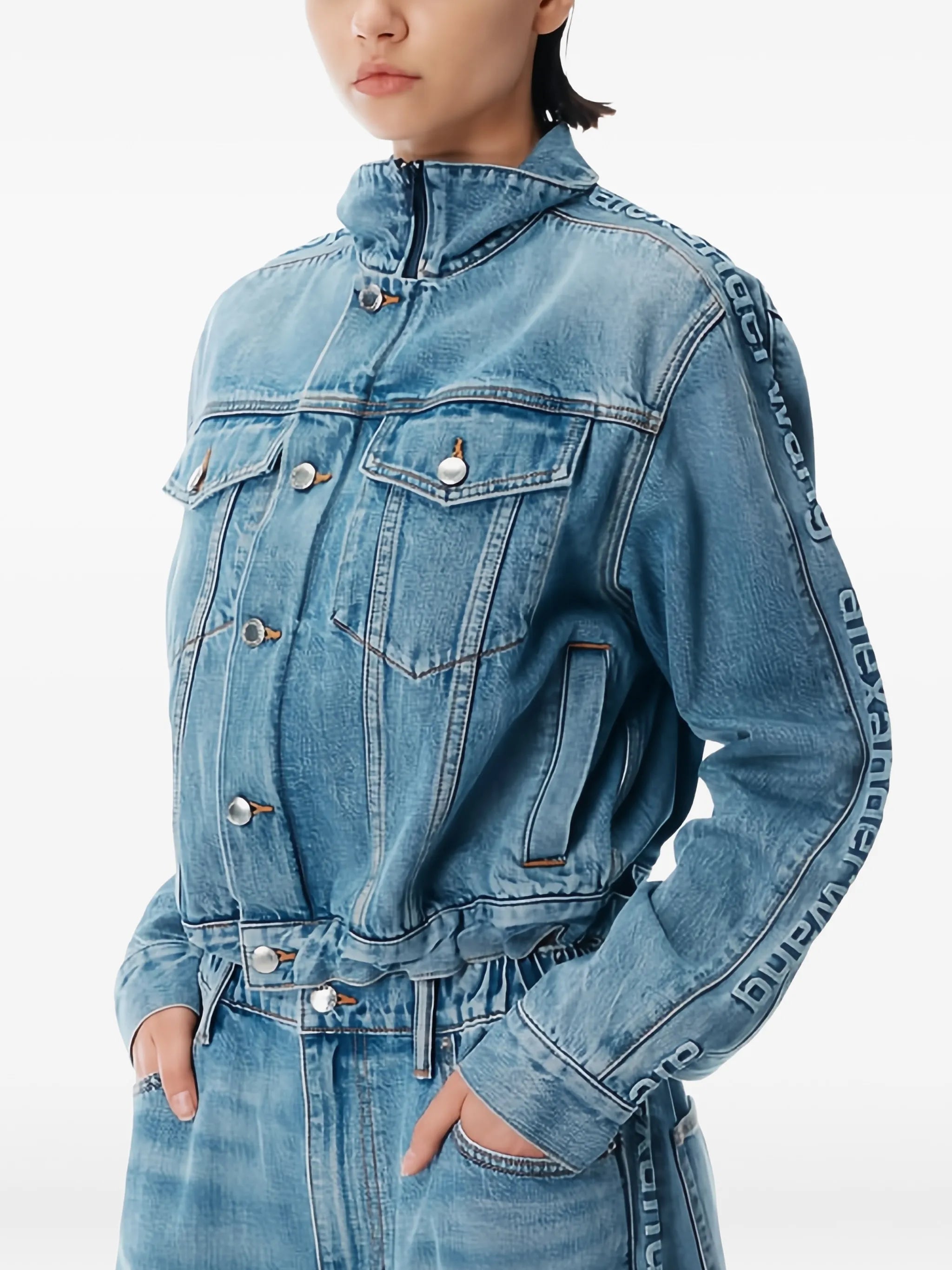 Logo-Embossed Balloon Jeans