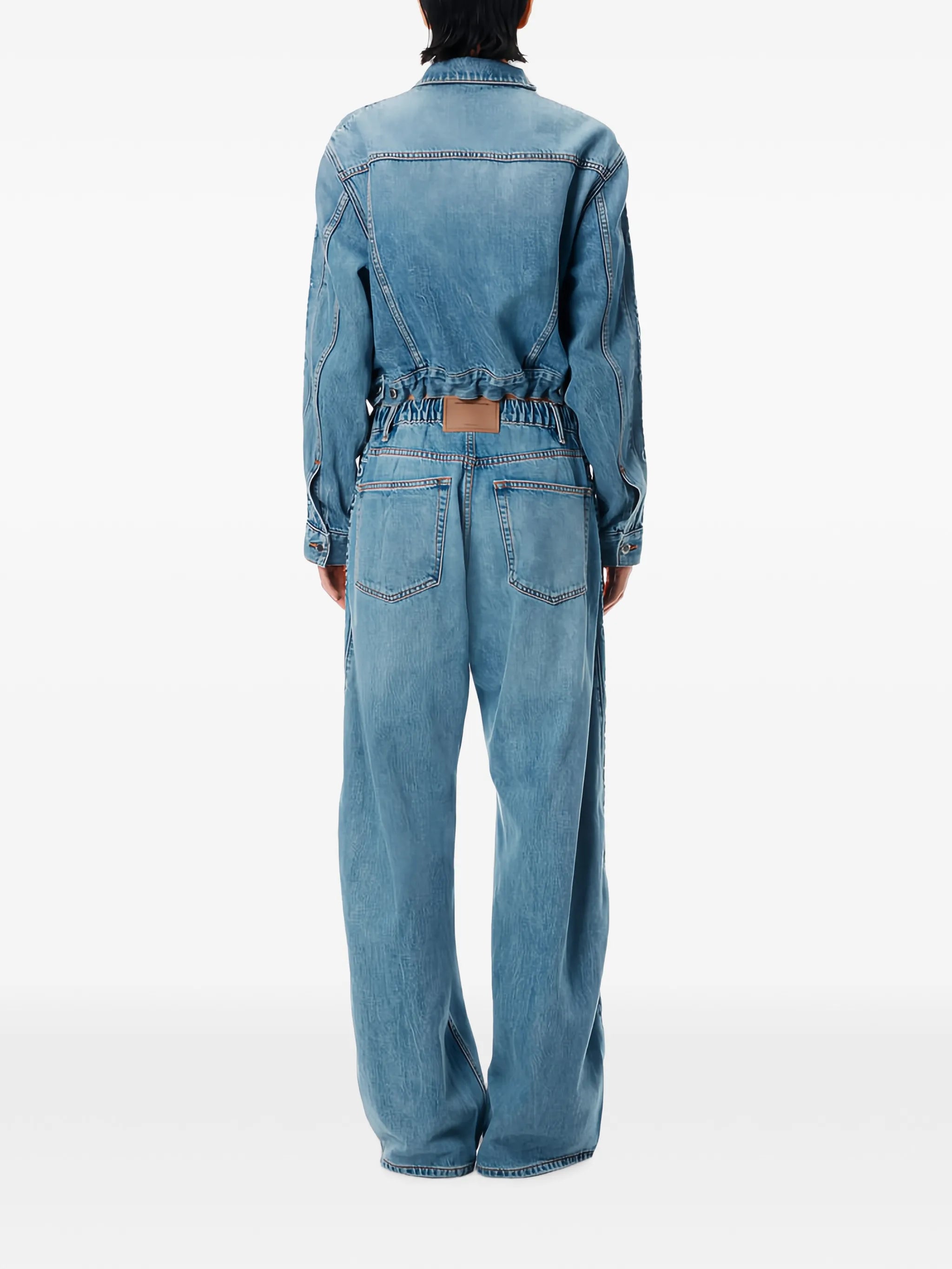 Logo-Embossed Balloon Jeans