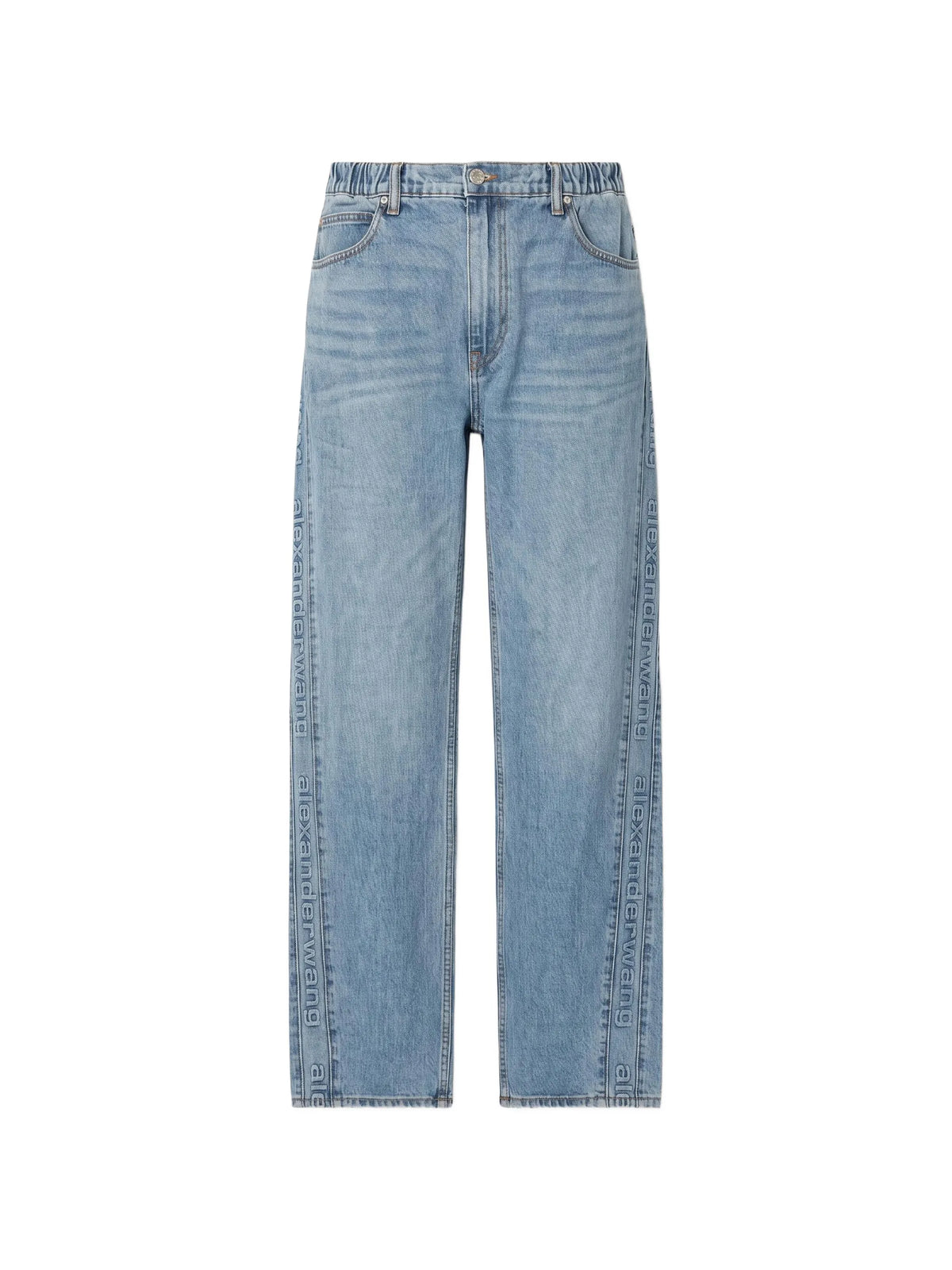 balloon logo-embossed jeans
