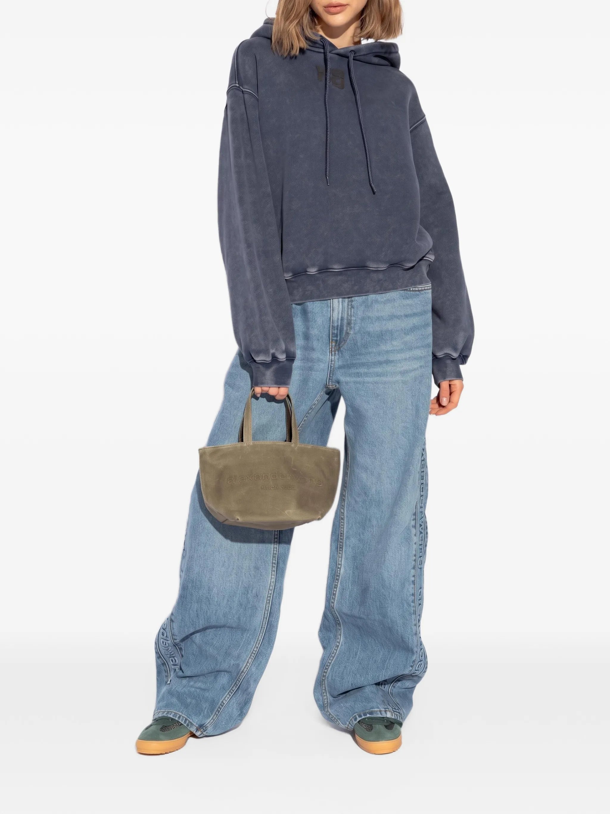 balloon logo-embossed jeans