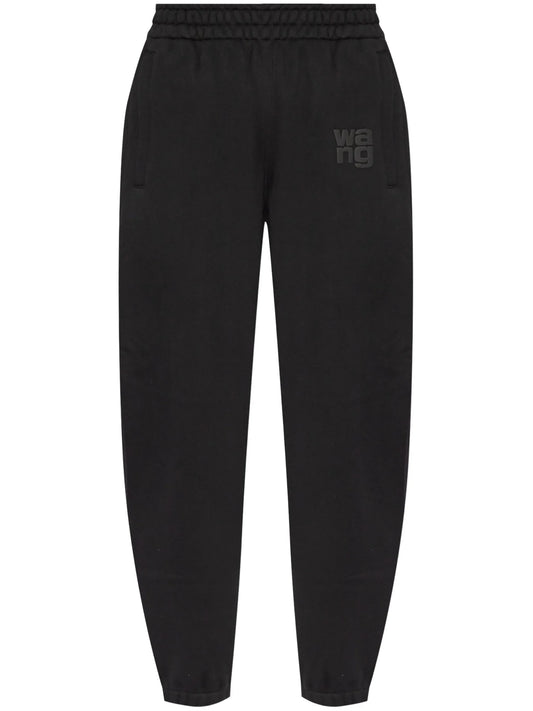 logo cotton track pants