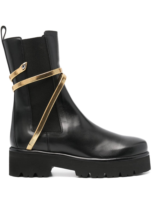 45mm snake-detail boots