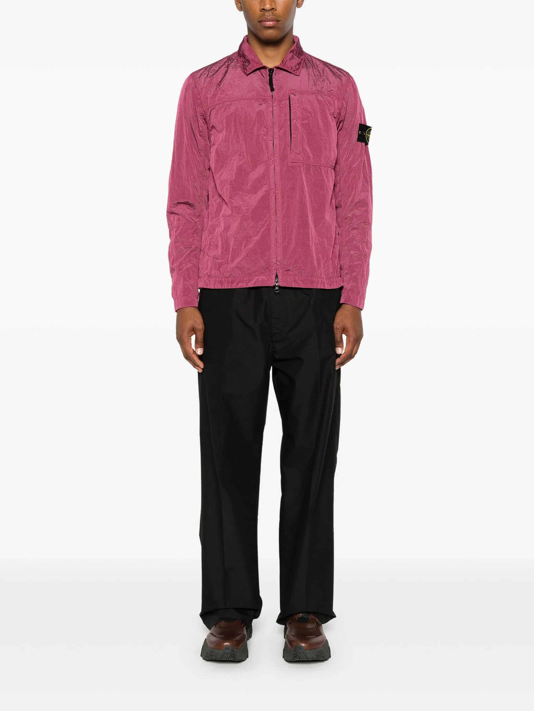 Compass-badge overshirt