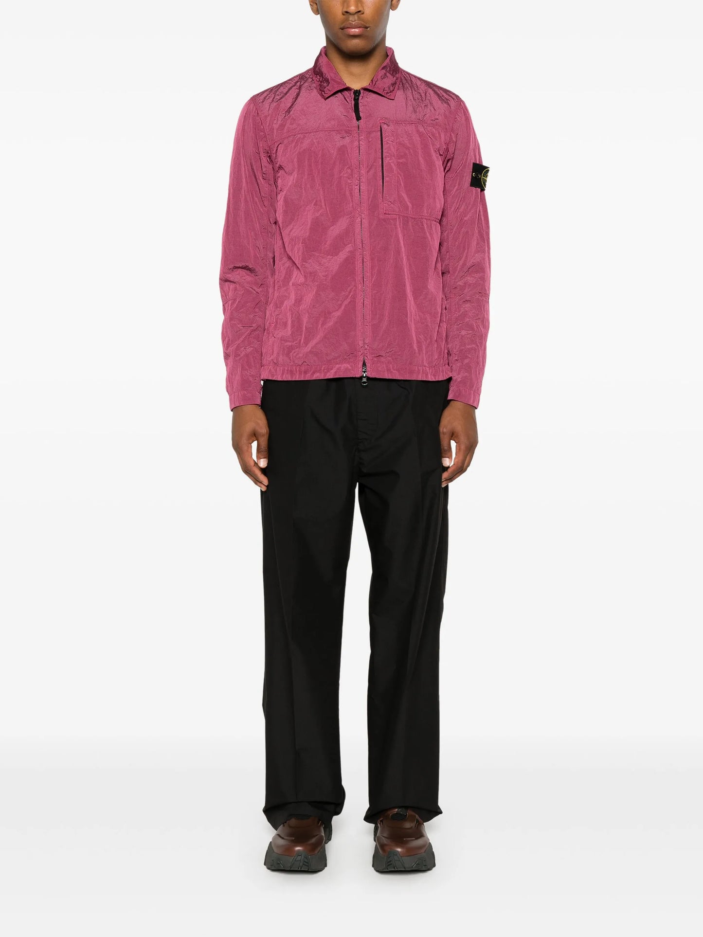 Compass-badge overshirt