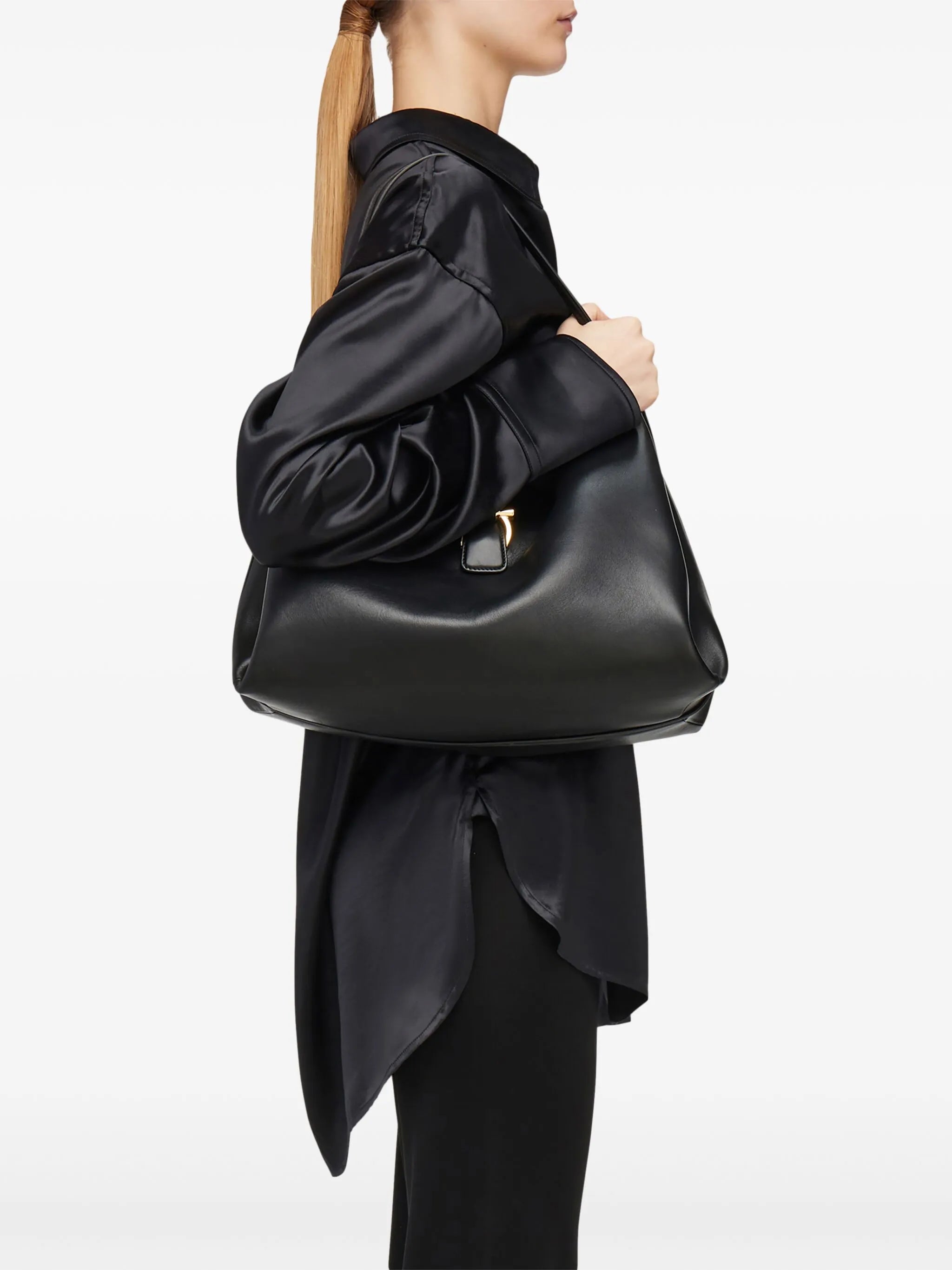 large leather tote bag