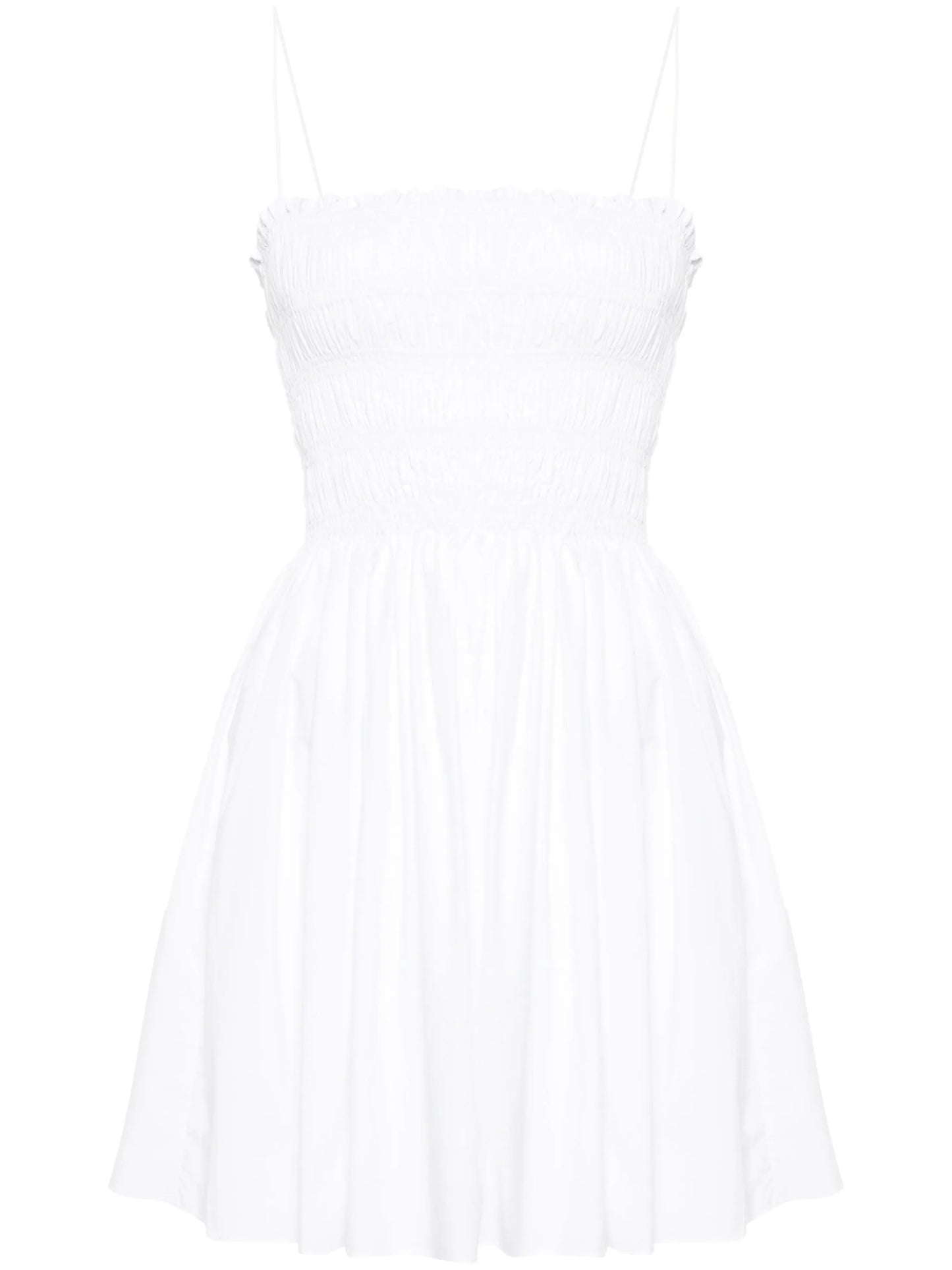 smocked cotton minidress