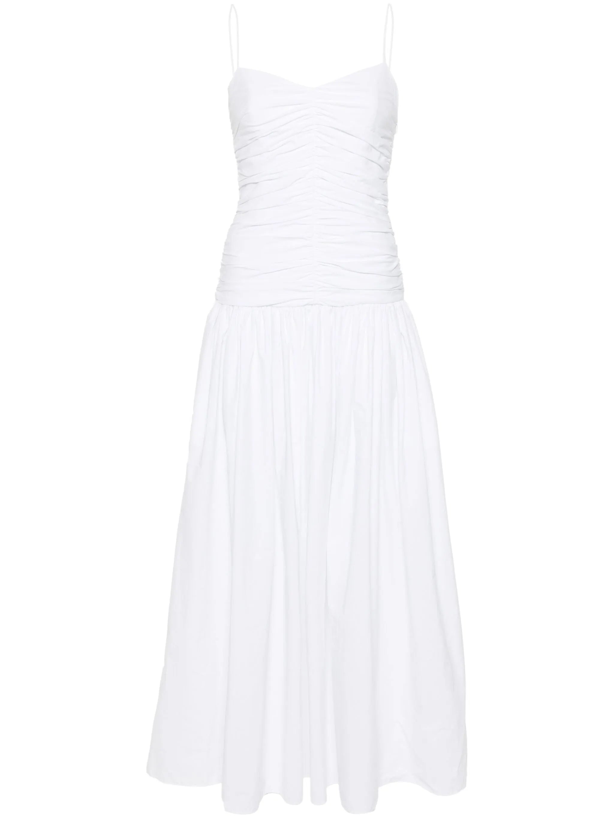 gathered drop-waist dress