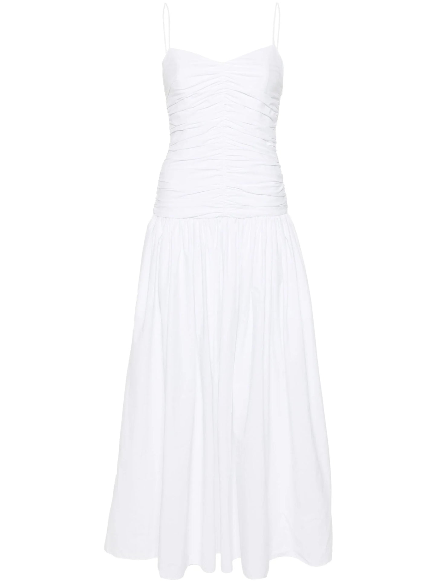 gathered drop-waist dress