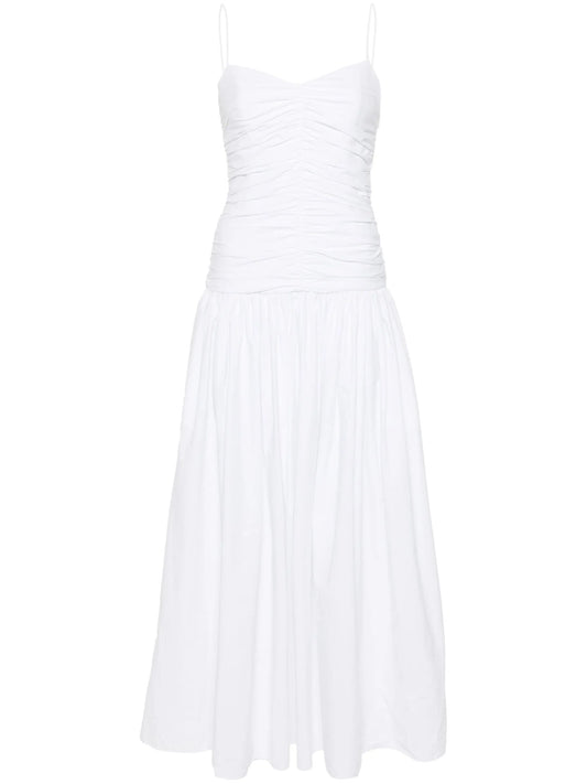 gathered drop-waist dress