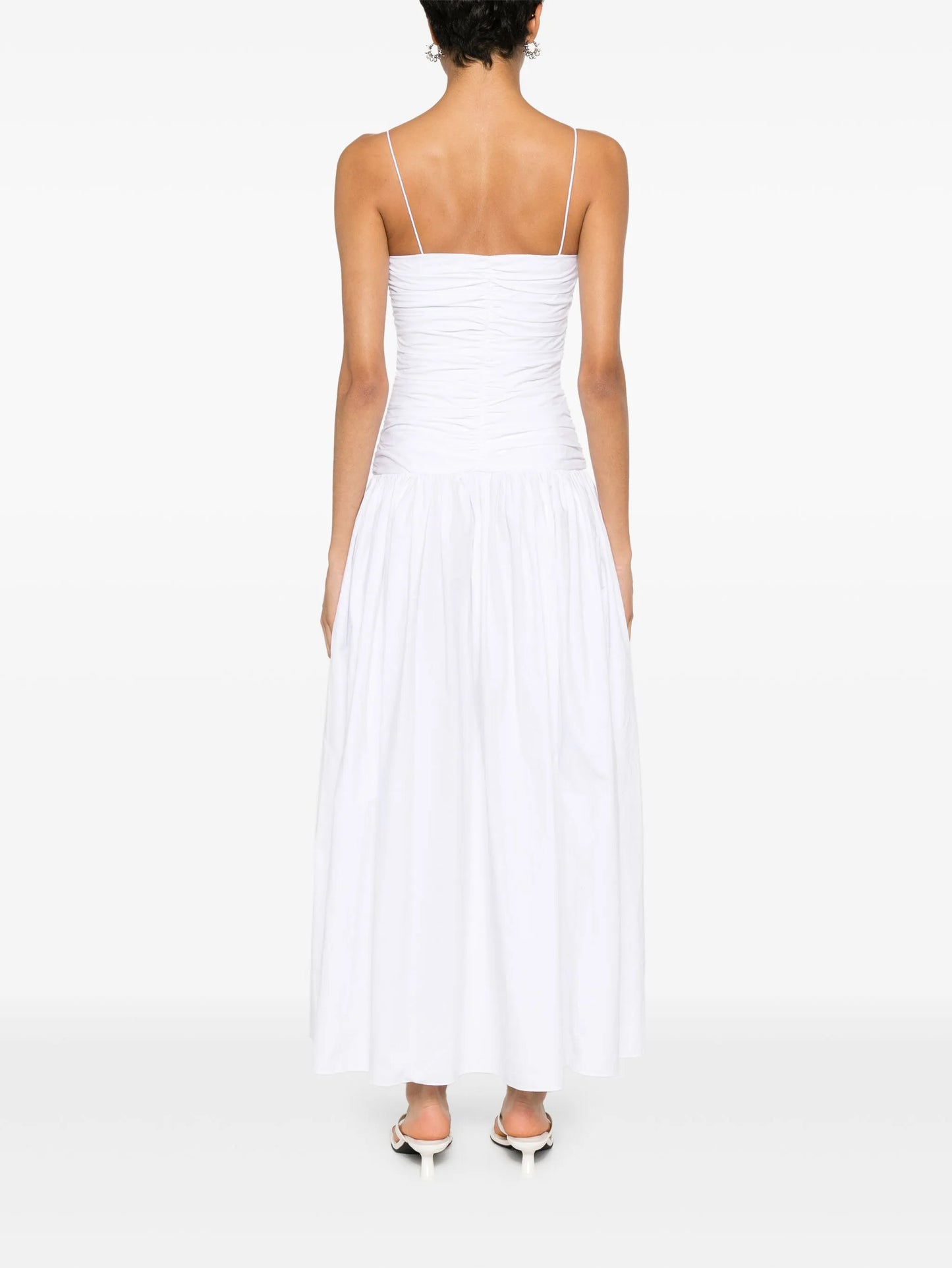 gathered drop-waist dress