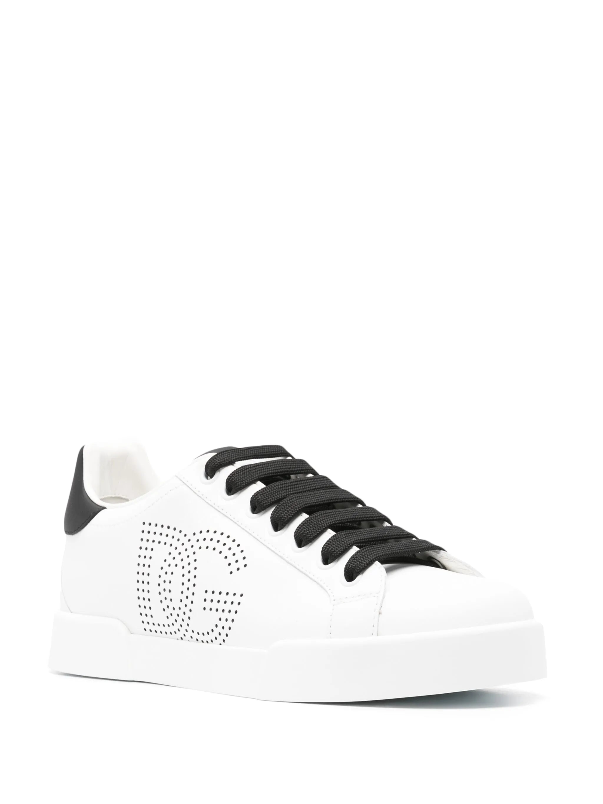 Portofino perforated-logo leather sneakers