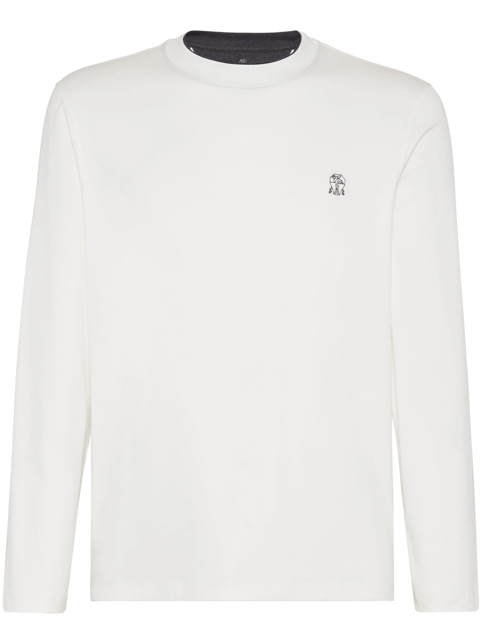 logo-embroidered T-shirt