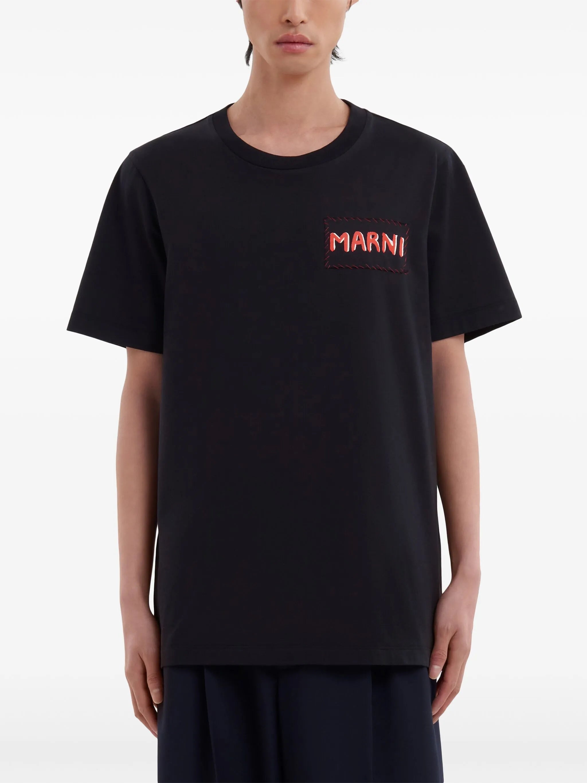 cotton T-shirt with logo patch