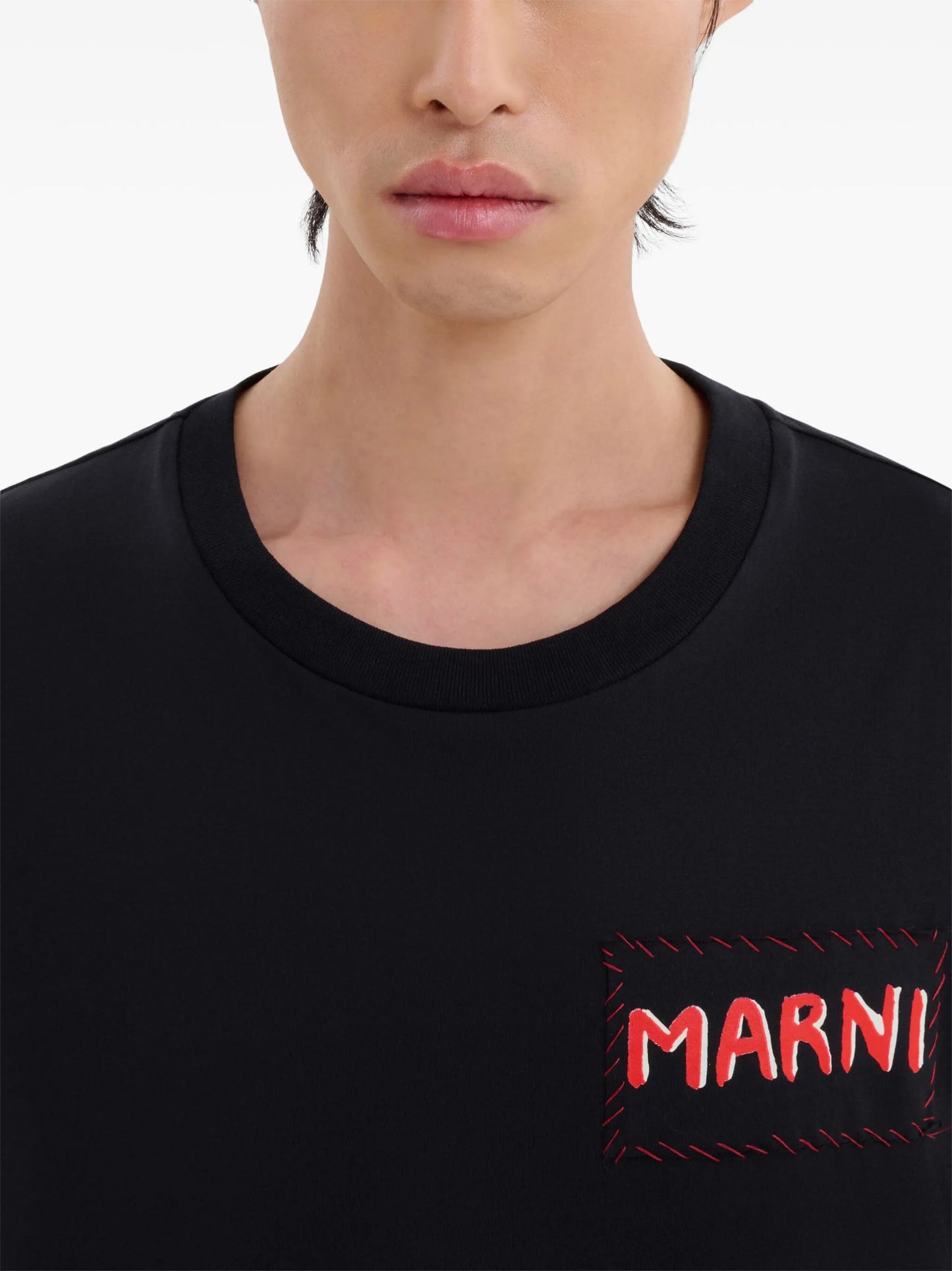 cotton T-shirt with logo patch