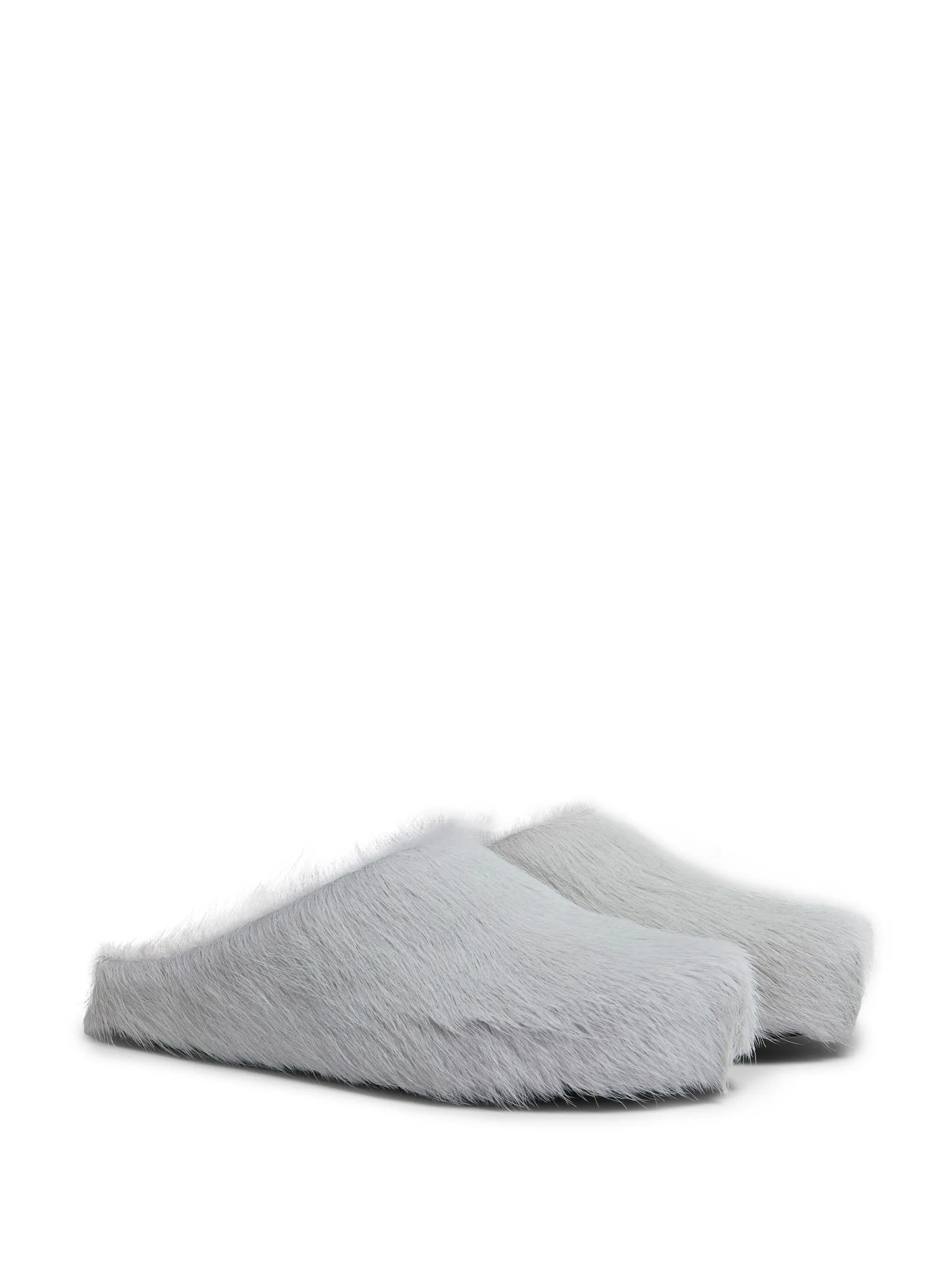 long hair calfskin Fussbett sabot