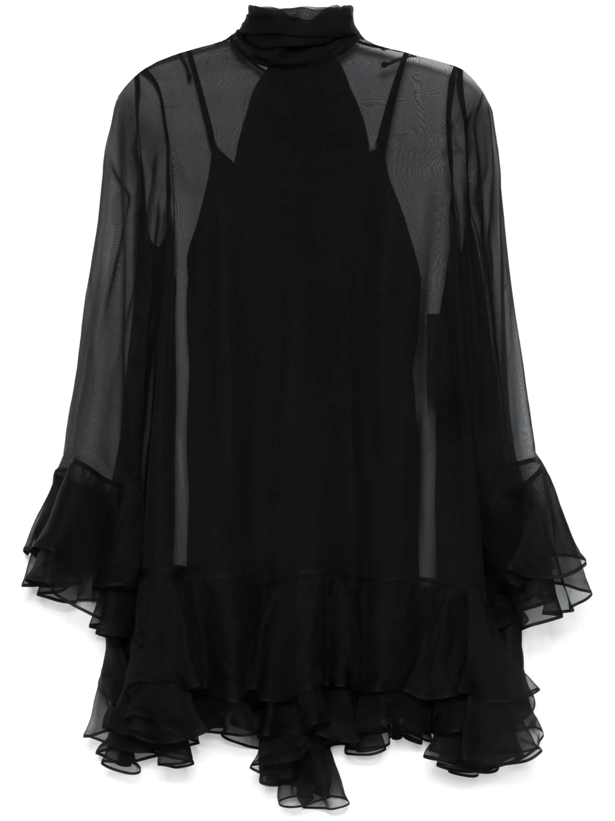 scarf-detail mini dress